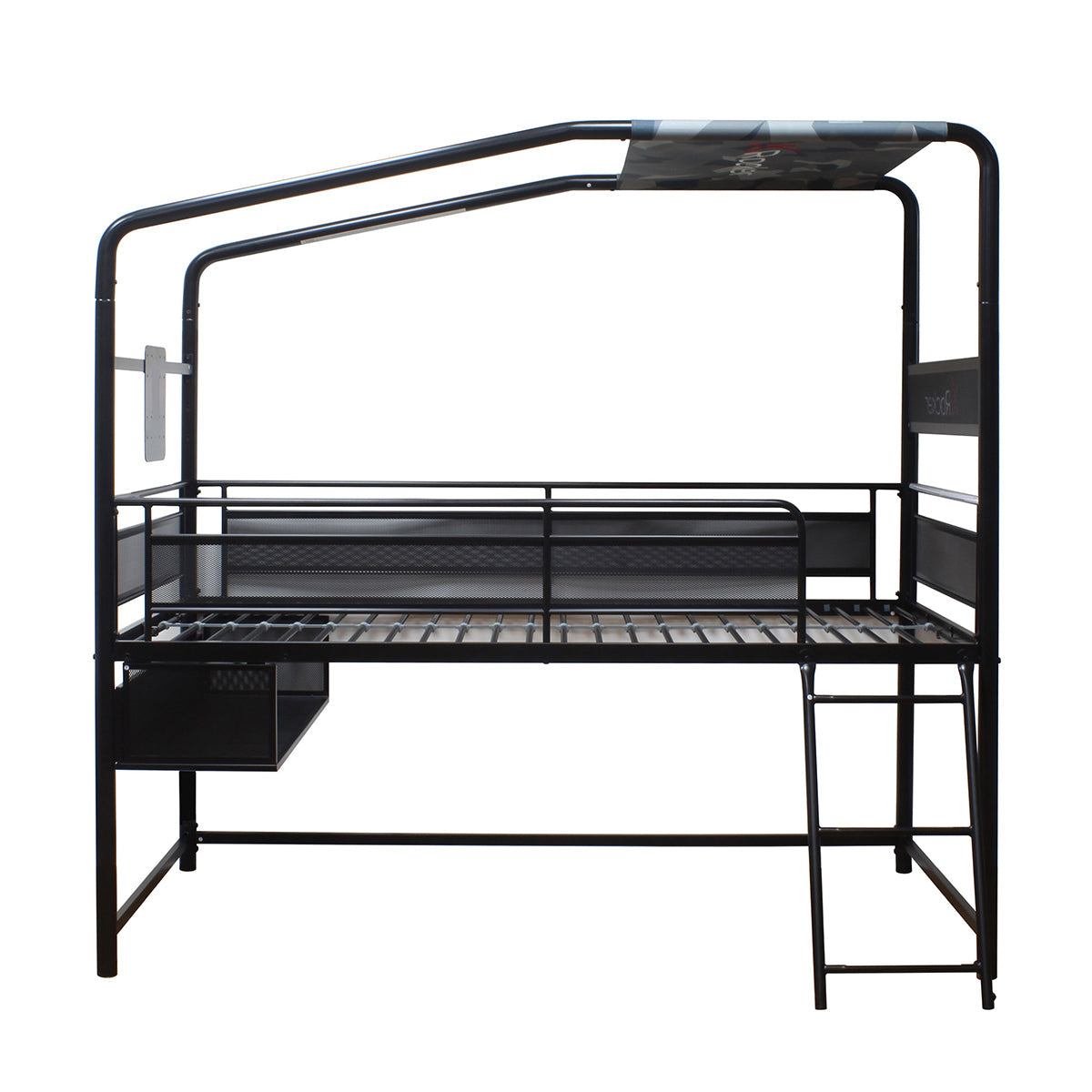 Contra Mid-Sleeper Gaming Bed with TV Mount, Black, Twin