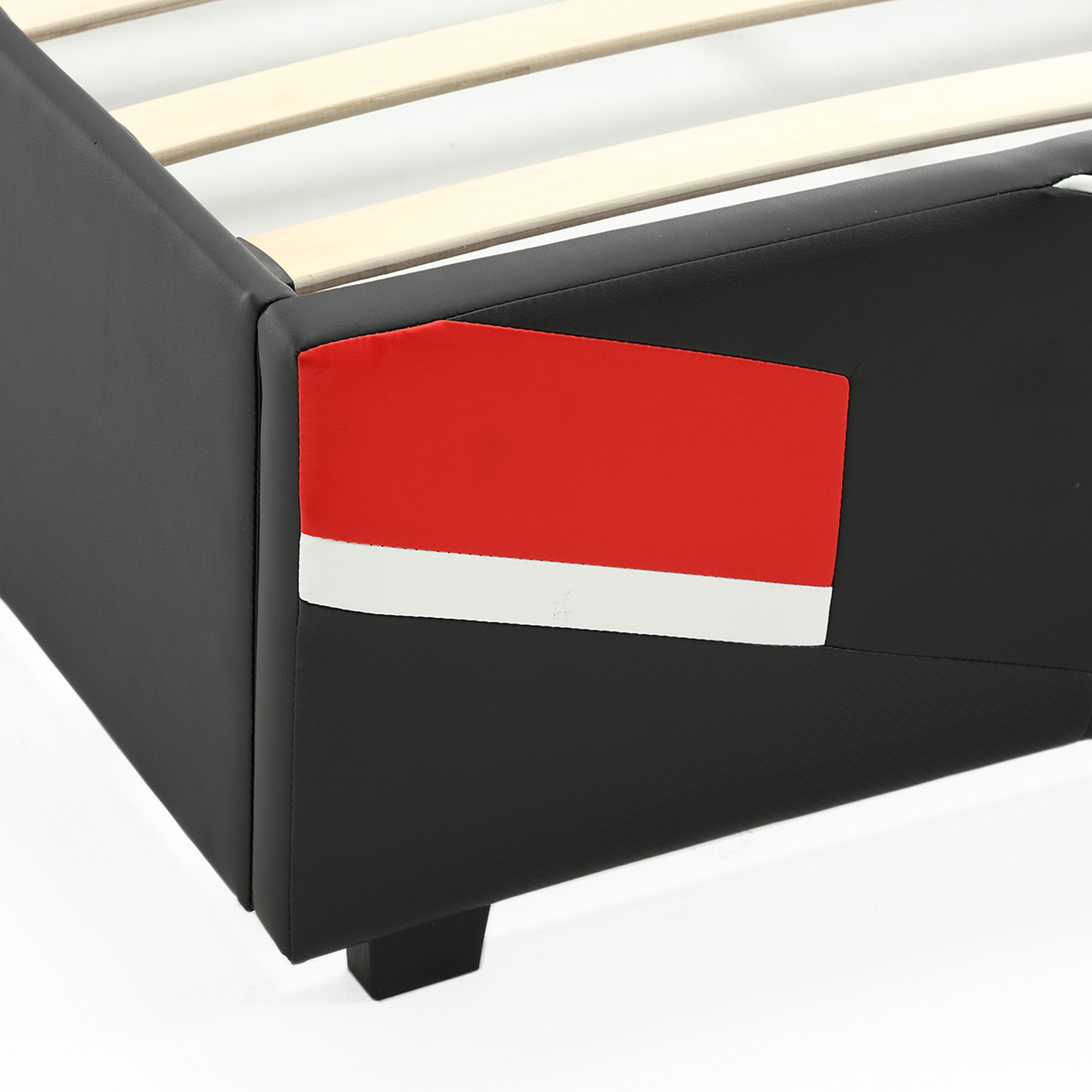 Orion eSports Gaming Bed Frame, Black/Red, Twin