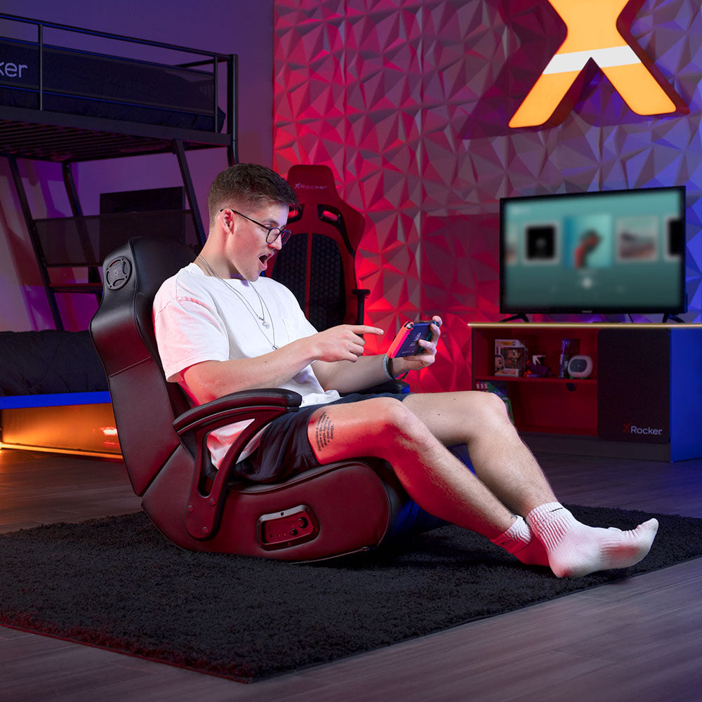 G-Force Audio Floor Rocker Gaming Chair, Black