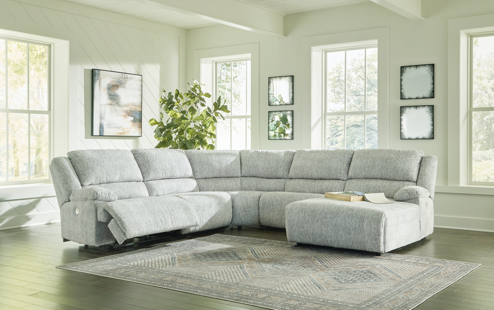 McClelland 5-Piece Power Reclining Sectional with Chaise