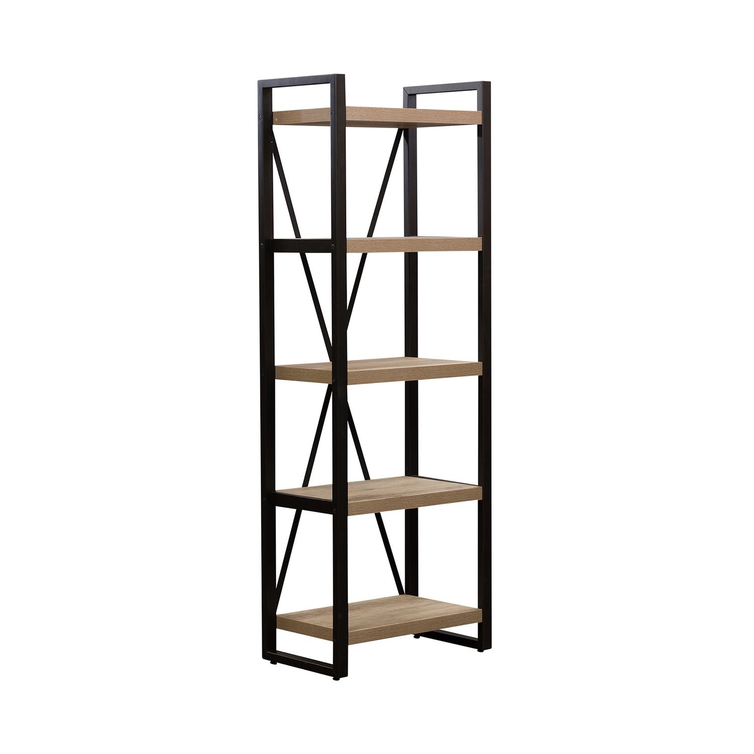 Herna Tall Pier Unit Bookcasewith Faux Metal