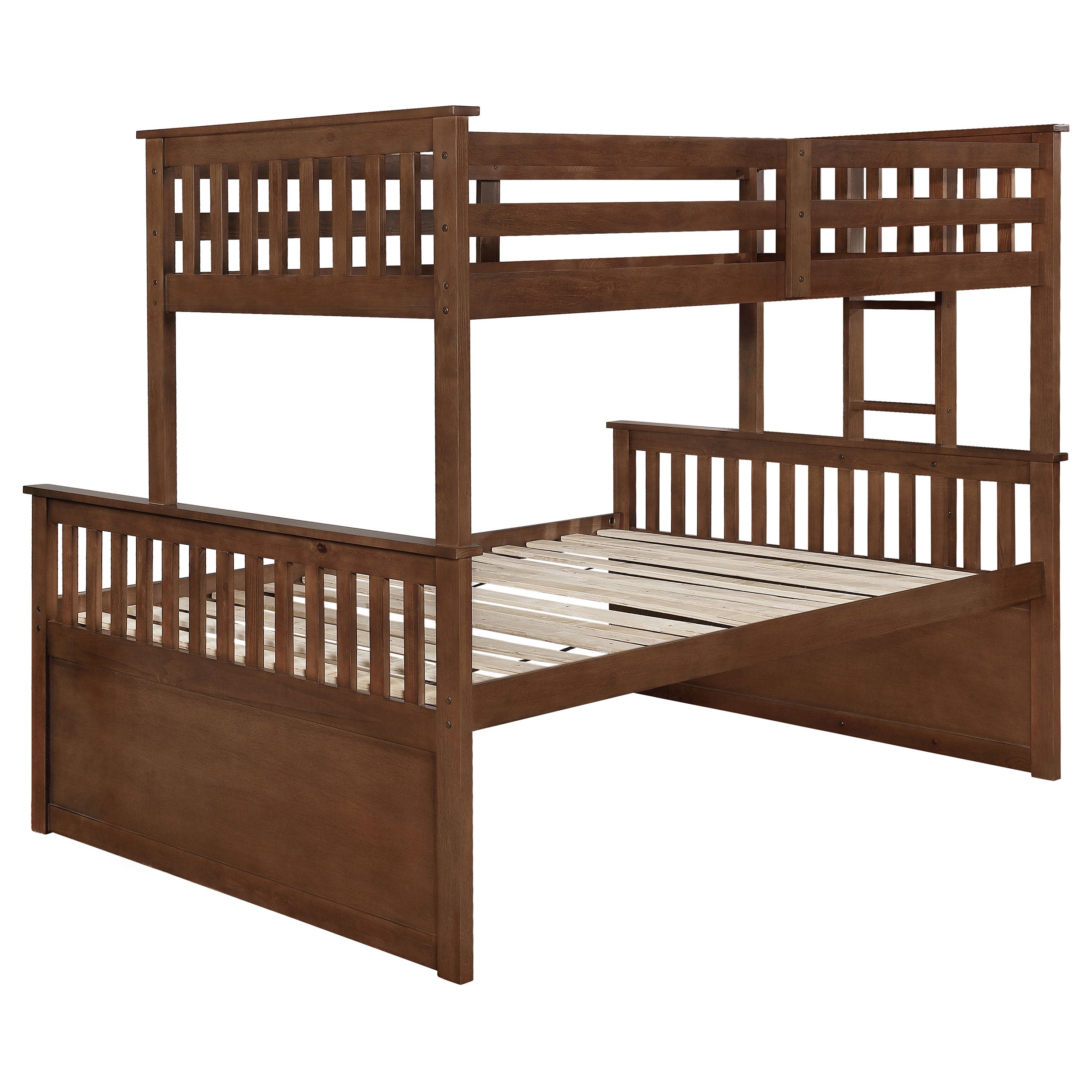 Atkin Twin Extra Long over Queen 3-drawer Bunk Bed Weathered Walnut
