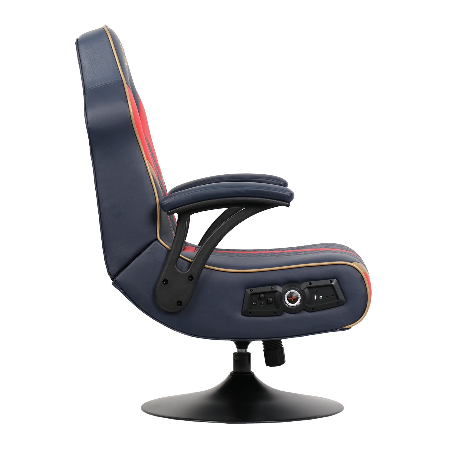 Adrenaline 2.1 Wireless w Vibration Pedestal Gaming Chair, Red, Blue, Gold