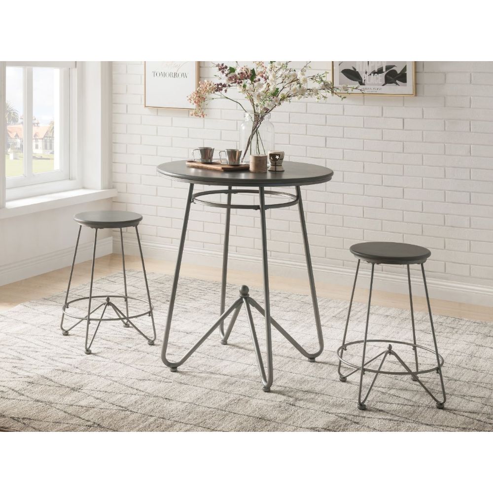 Clemones 3Pc Pack Counter Height Table Set