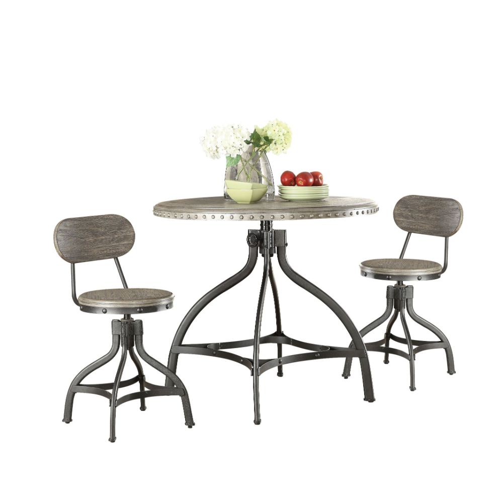 Reshay 3Pc Pack Adjustable Counter Height Table Set