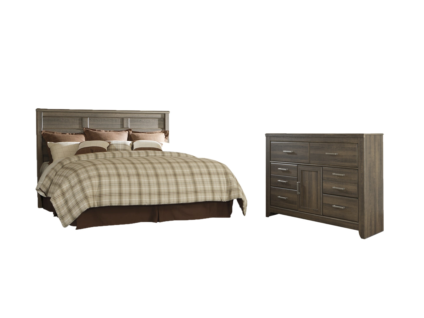 Juararo King/California King Panel Headboard Bed with Dresser