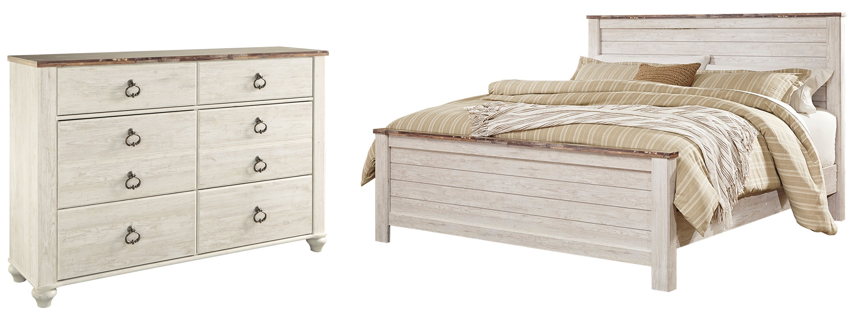 Willowton King Panel Bed with Dresser