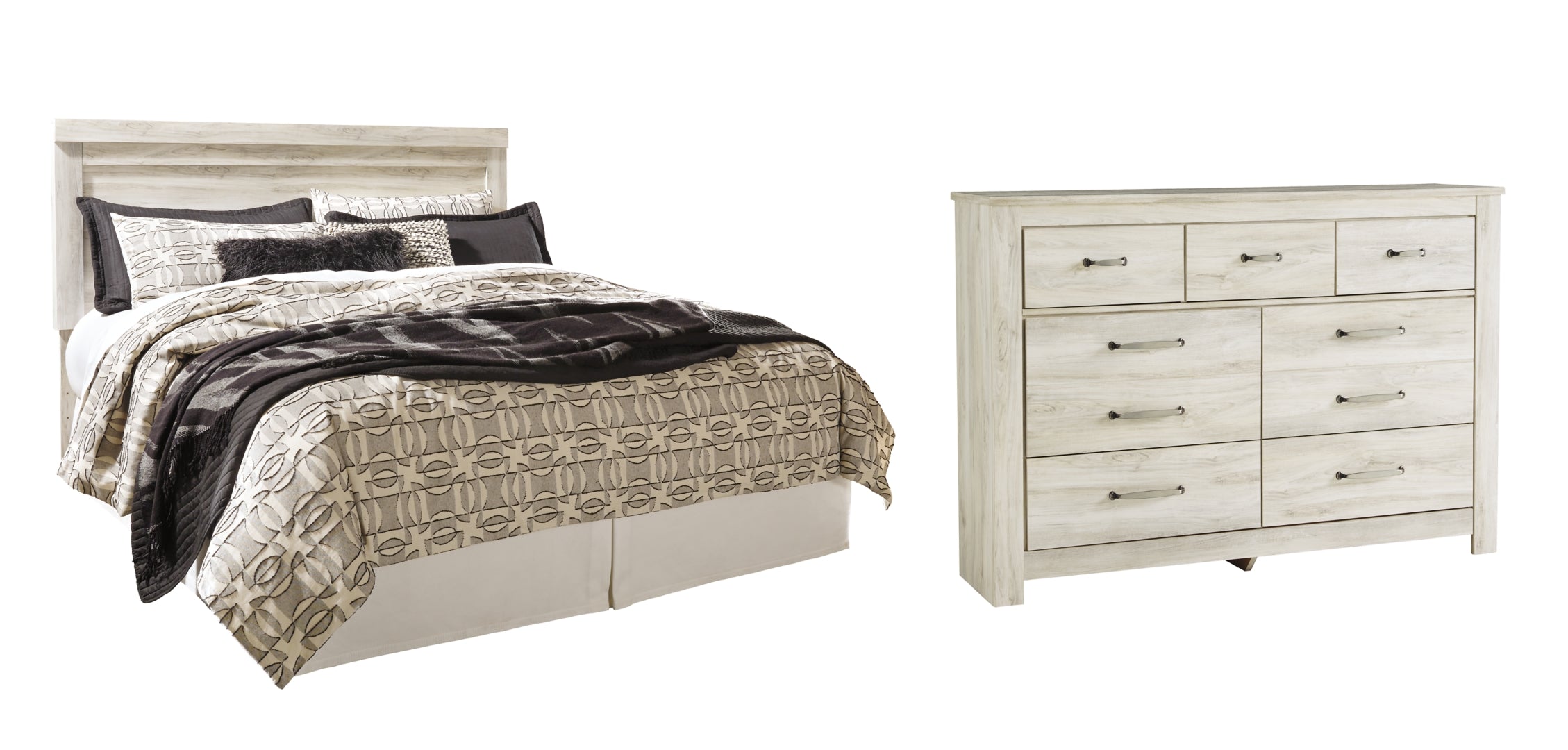 Bellaby King Panel Headboard Bed with Dresser