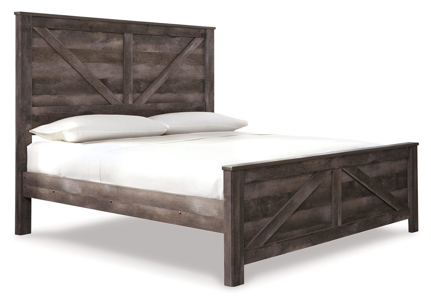 Wynnlow King Crossbuck Panel Bed with Dresser