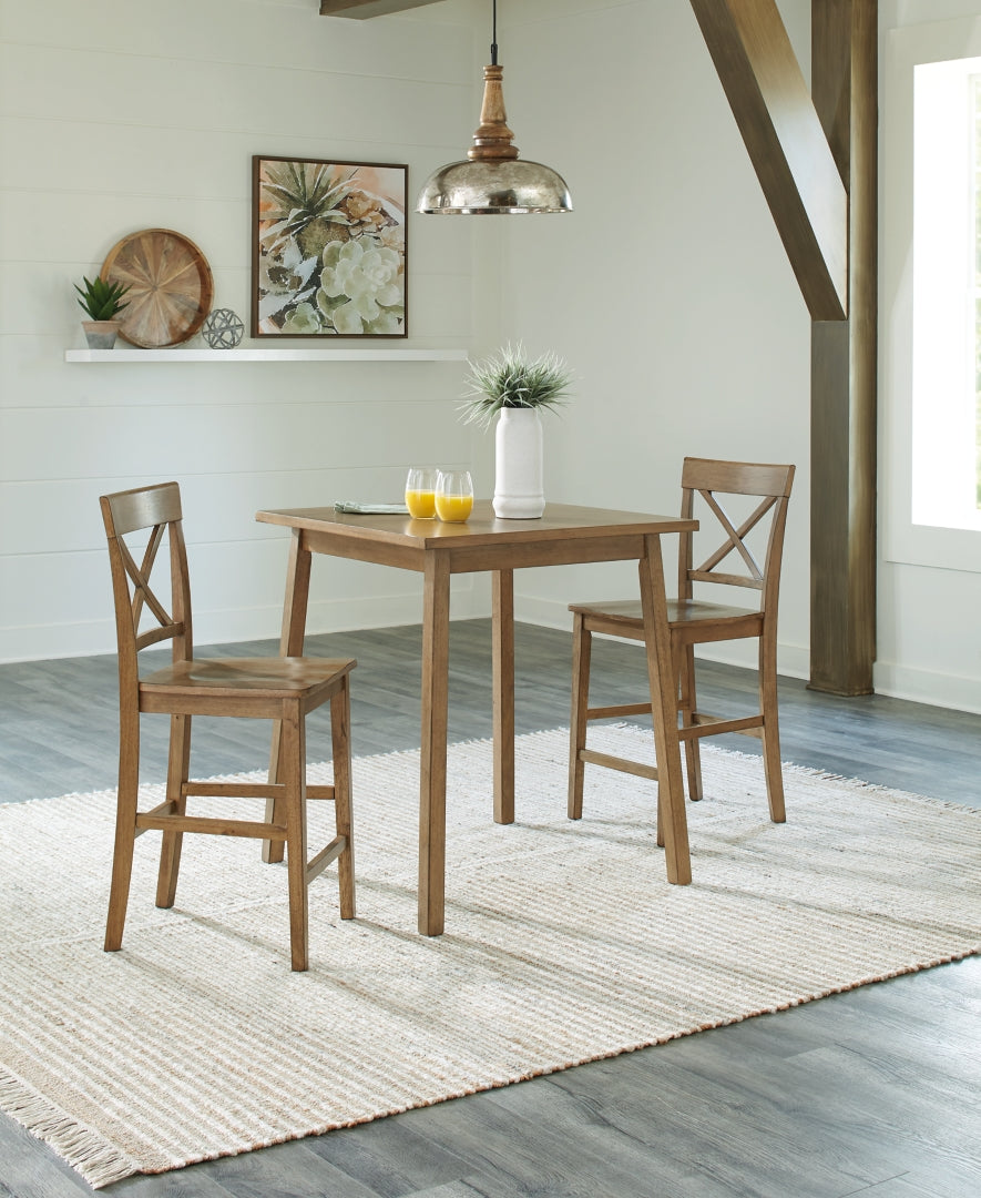 Shully Counter Height Dining Table and 2 Barstools