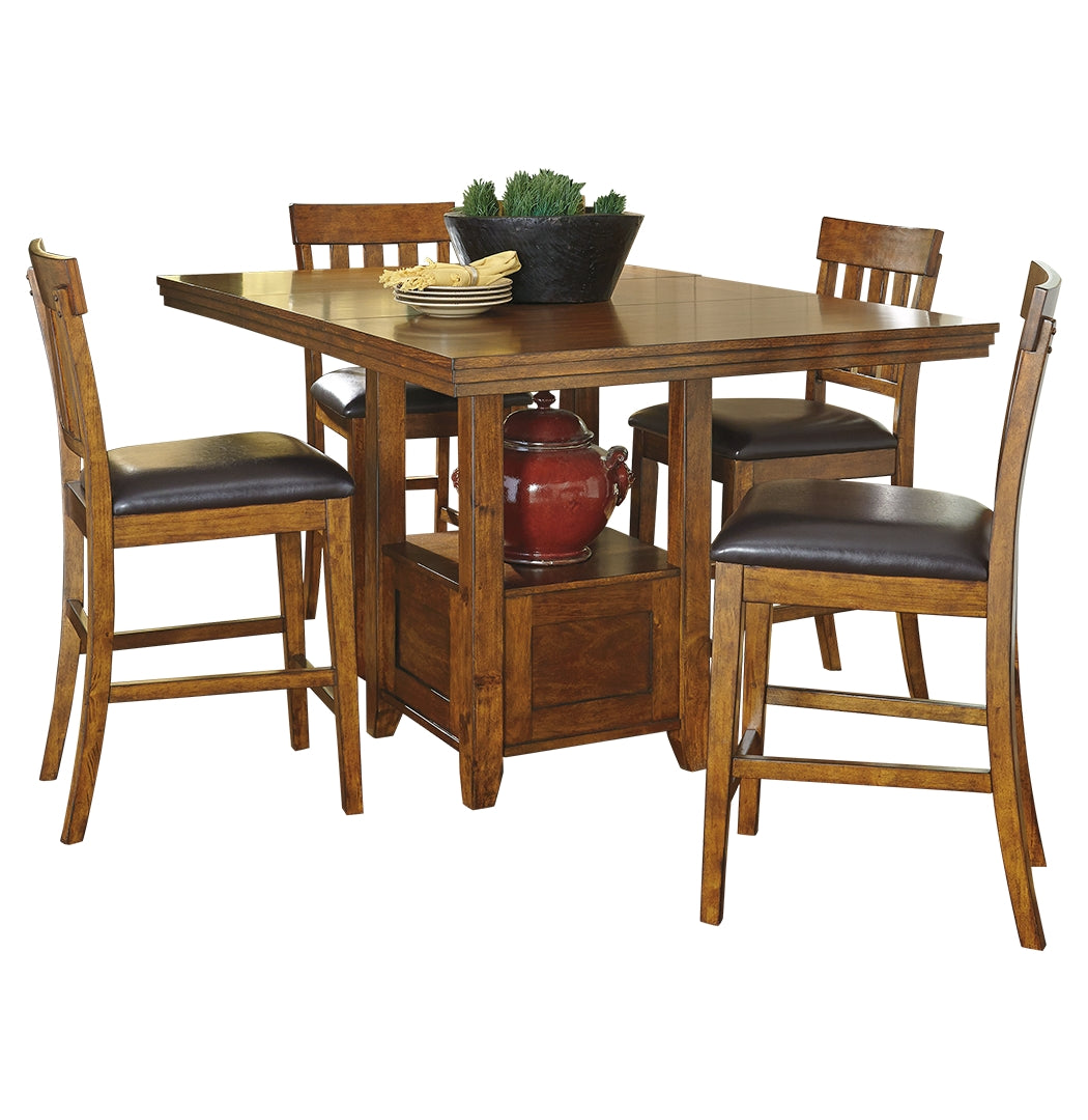 Ralene Counter Height Dining Table and 4 Barstools