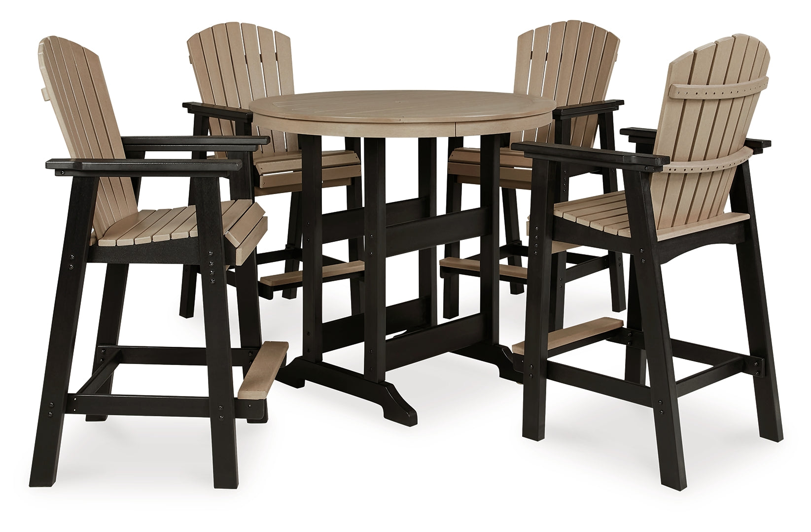 Fairen Trail Outdoor Bar Table and 4 Barstools