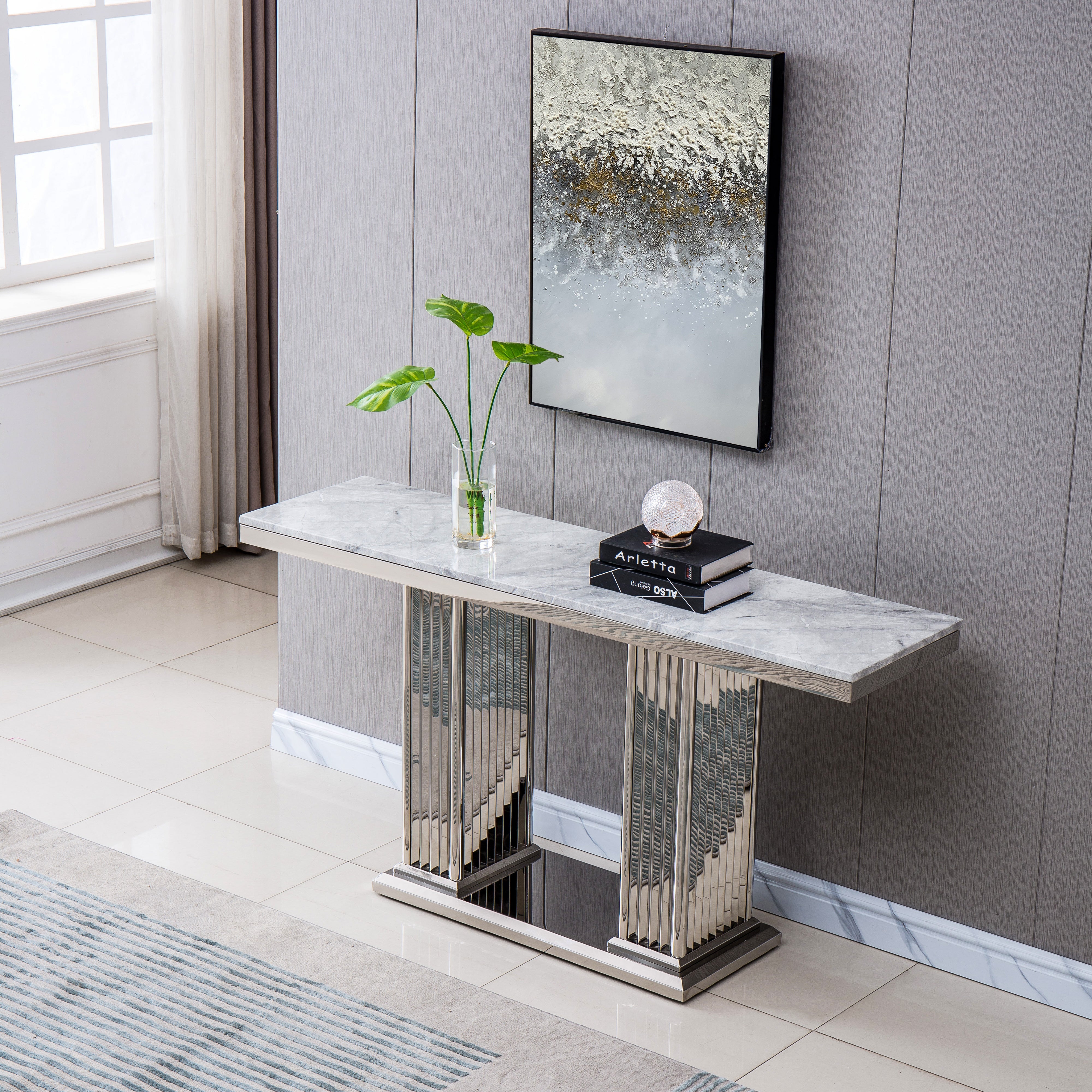 Alarriah Console Table Silver