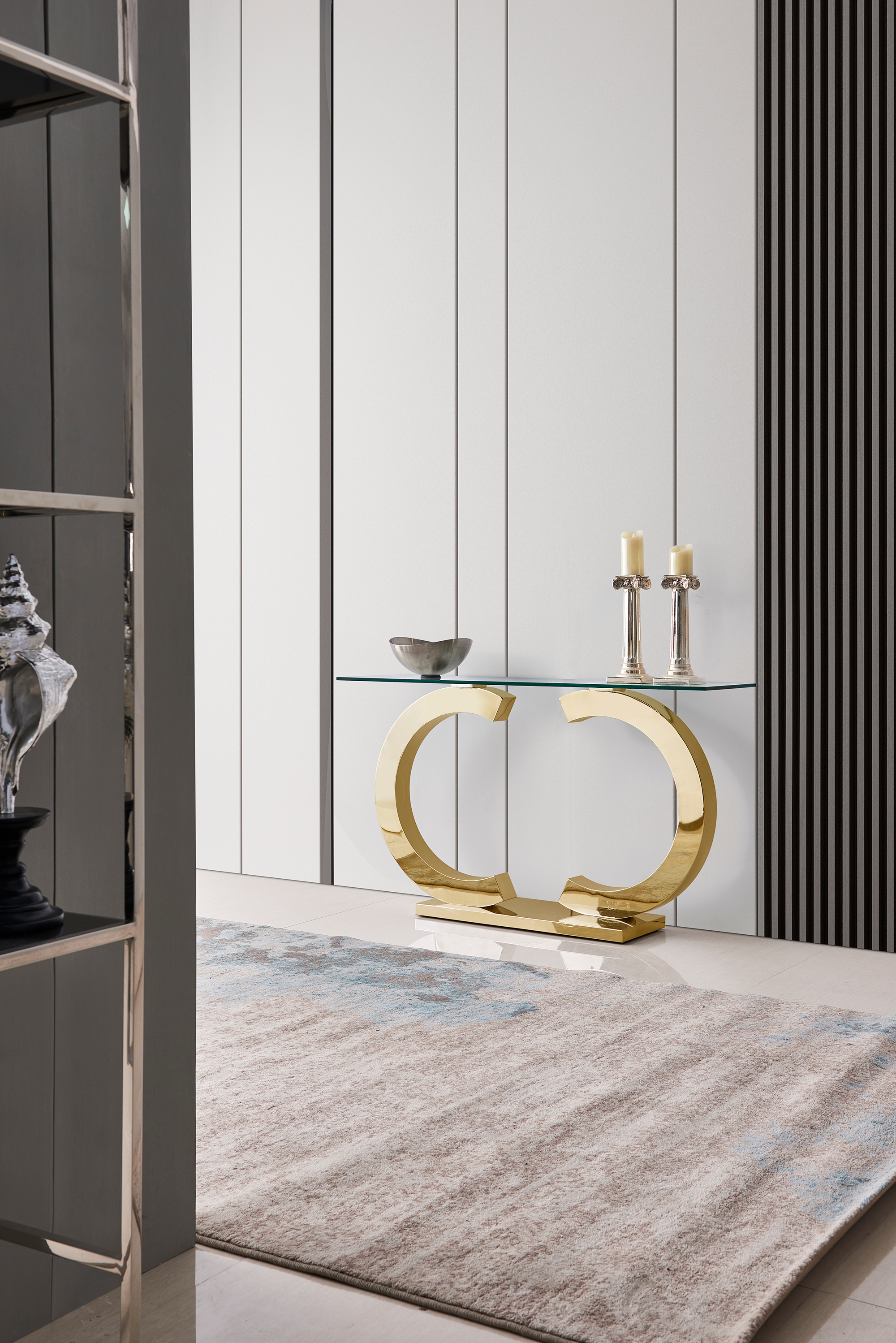 Hedie Console Table Gold