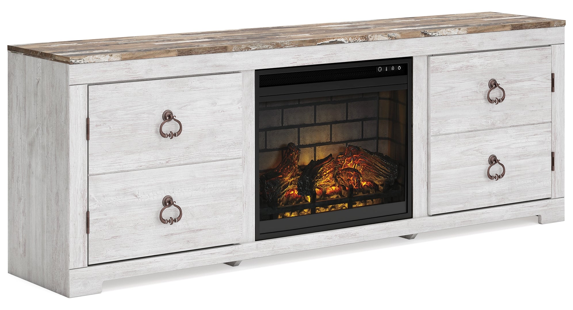Willowton 72" TV Stand with Electric Fireplace