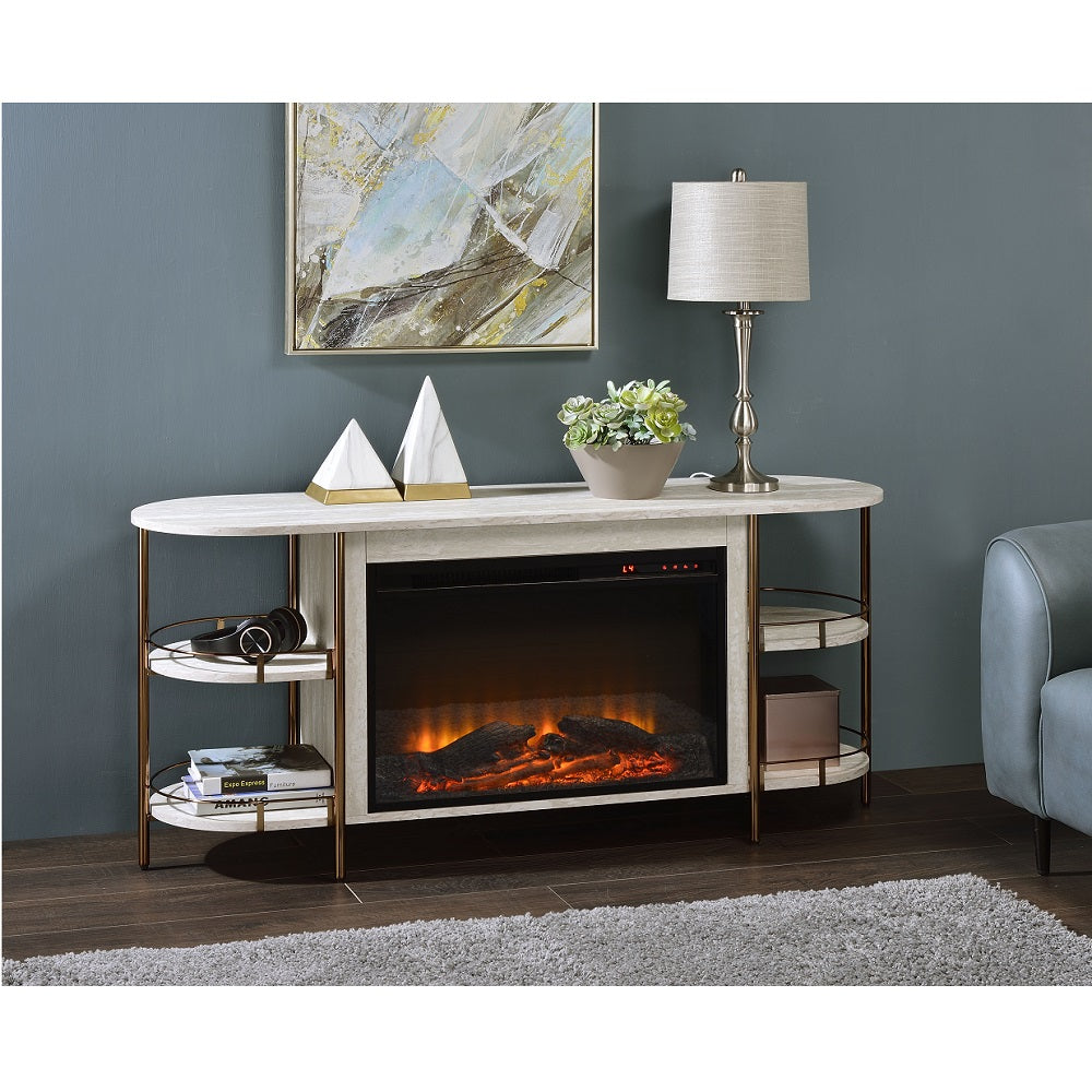 Hakimah Console Table W/Fireplace