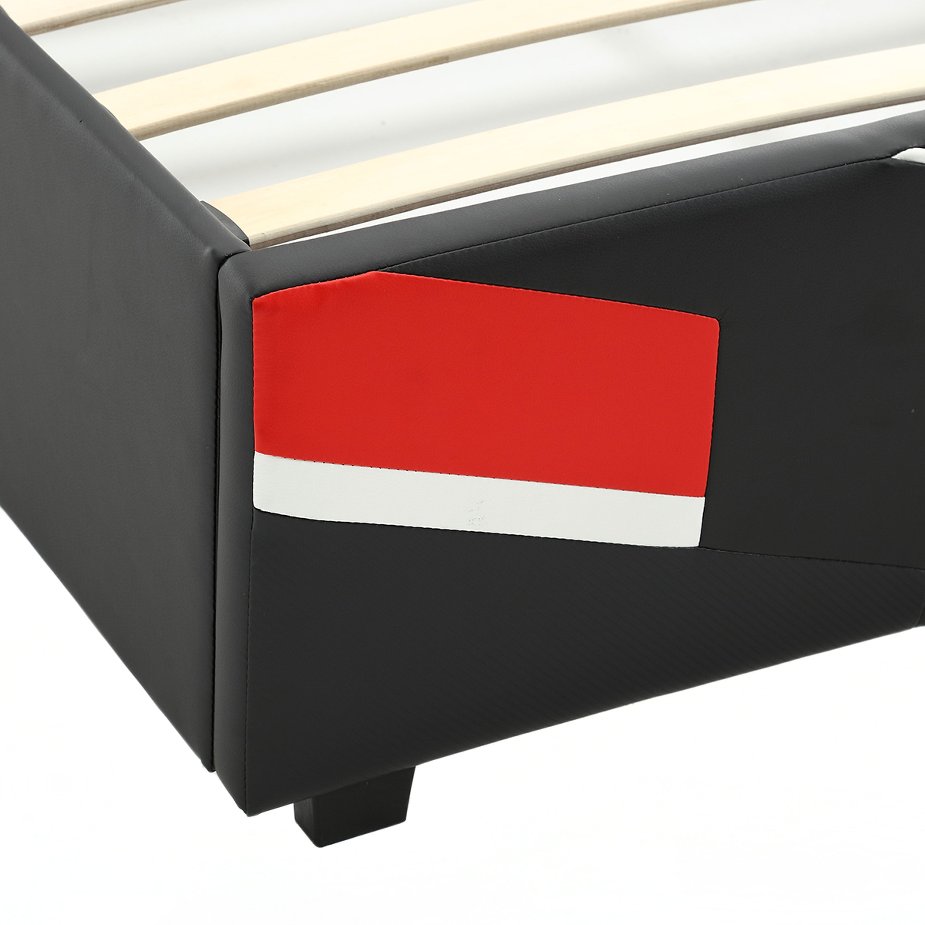 Orion eSports Gaming Bed Frame, Black/Red, Full