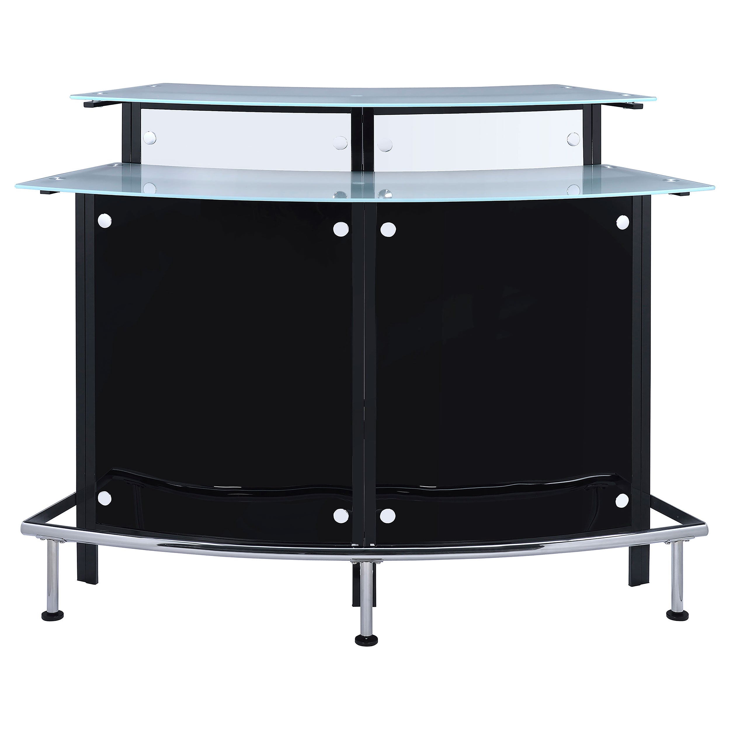 Keystone Glass Top Bar Unit Black