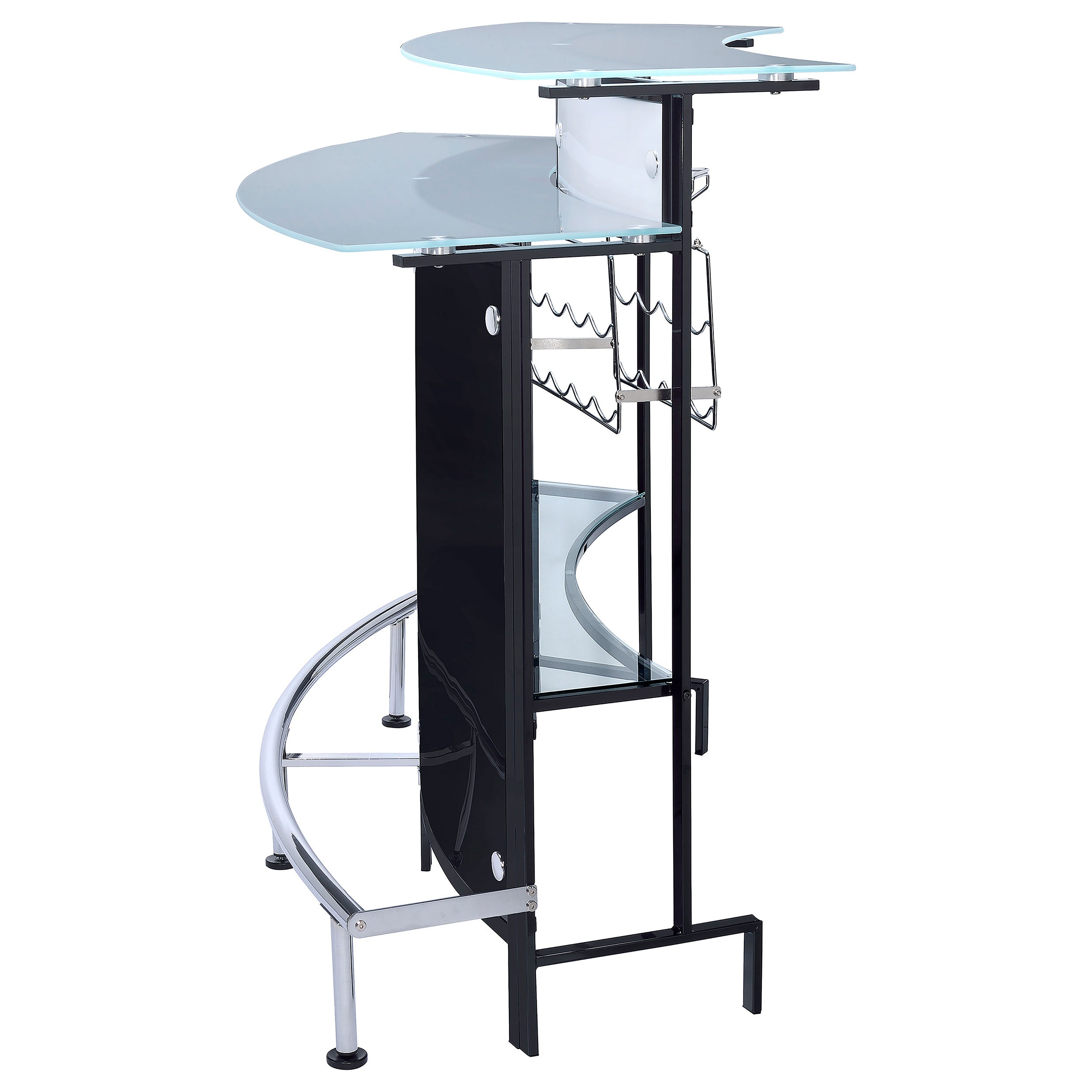 Keystone Glass Top Bar Unit Black