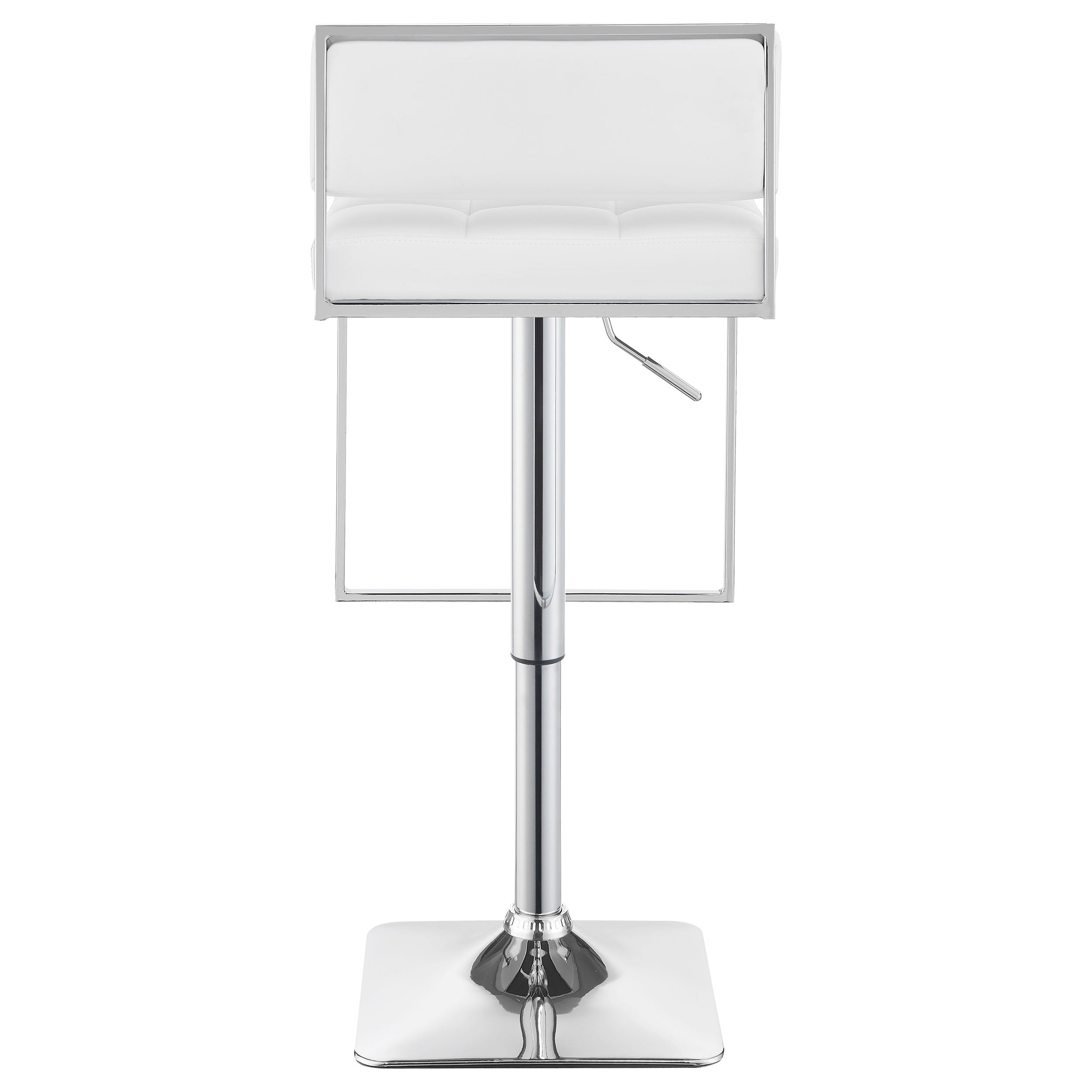 Alameda Adjustable Bar Stool White and Chrome