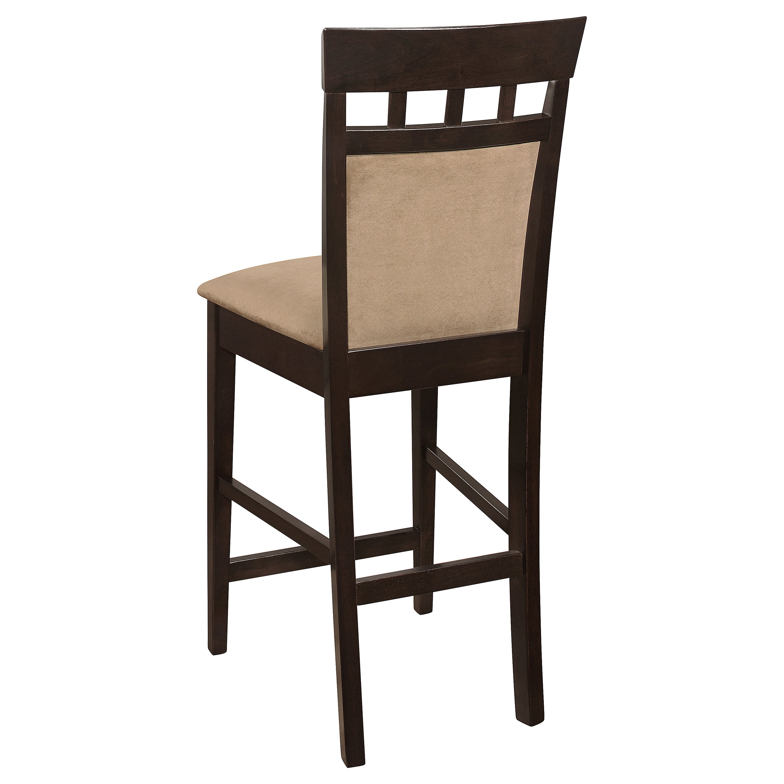 Gabriel Upholstered Counter Height Stools Cappuccino and Beige (Set of 2) Counter Stool Brown