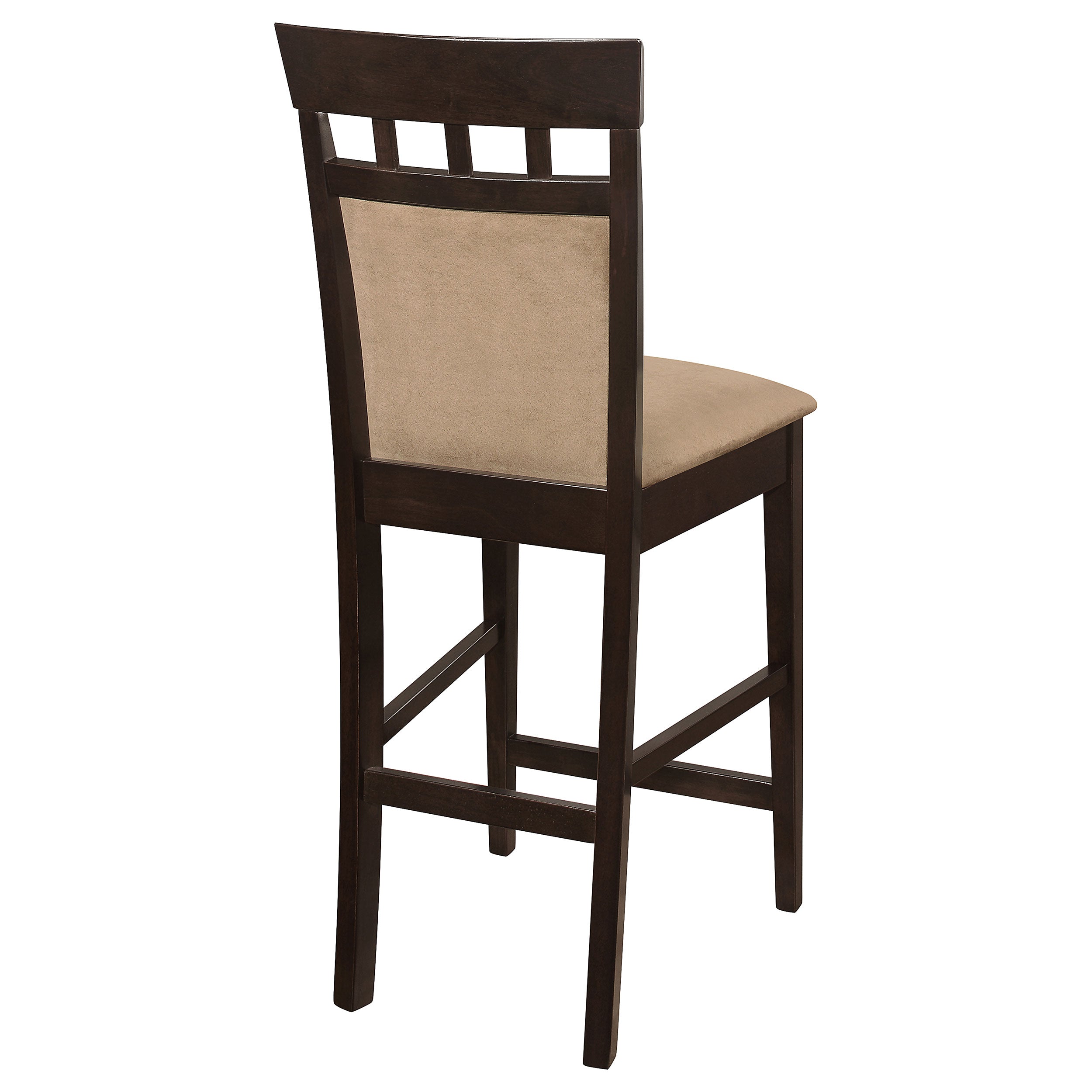 Gabriel Upholstered Counter Height Stools Cappuccino and Beige (Set of 2) Counter Stool Brown