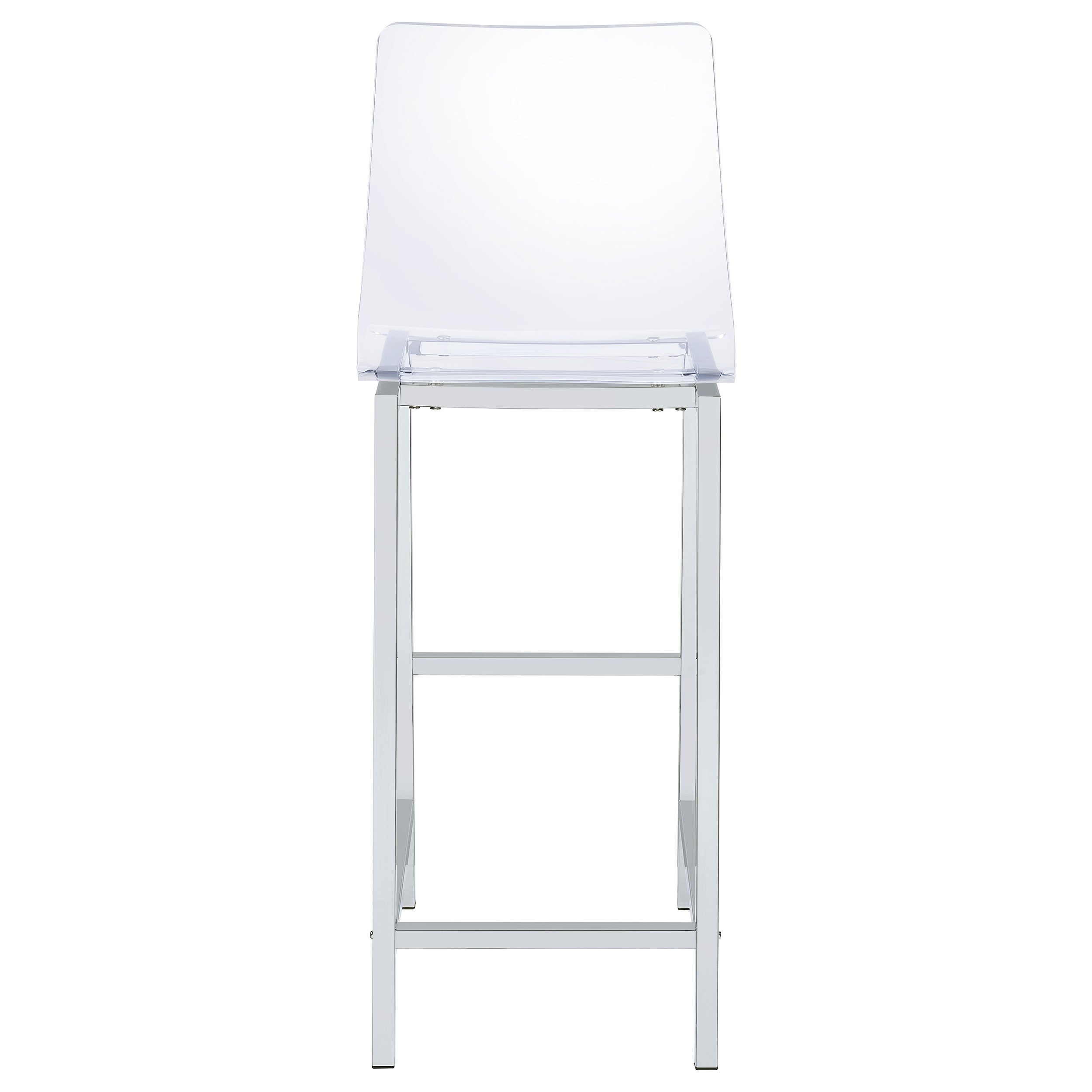 Juelia Bar Stools Chrome and Clear Acrylic (Set of 2)