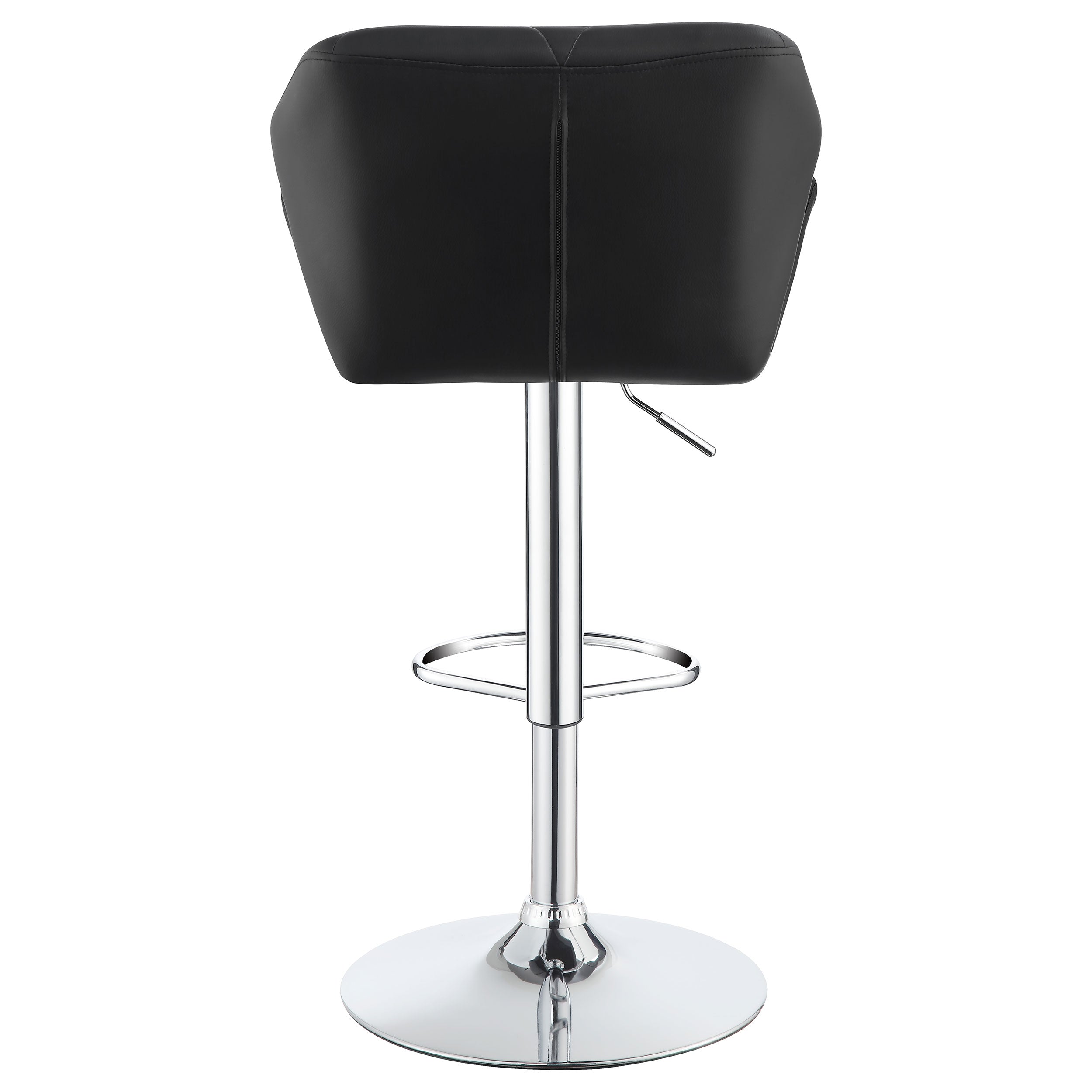 Berrington Adjustable Bar Stools Chrome and Black (Set of 2)