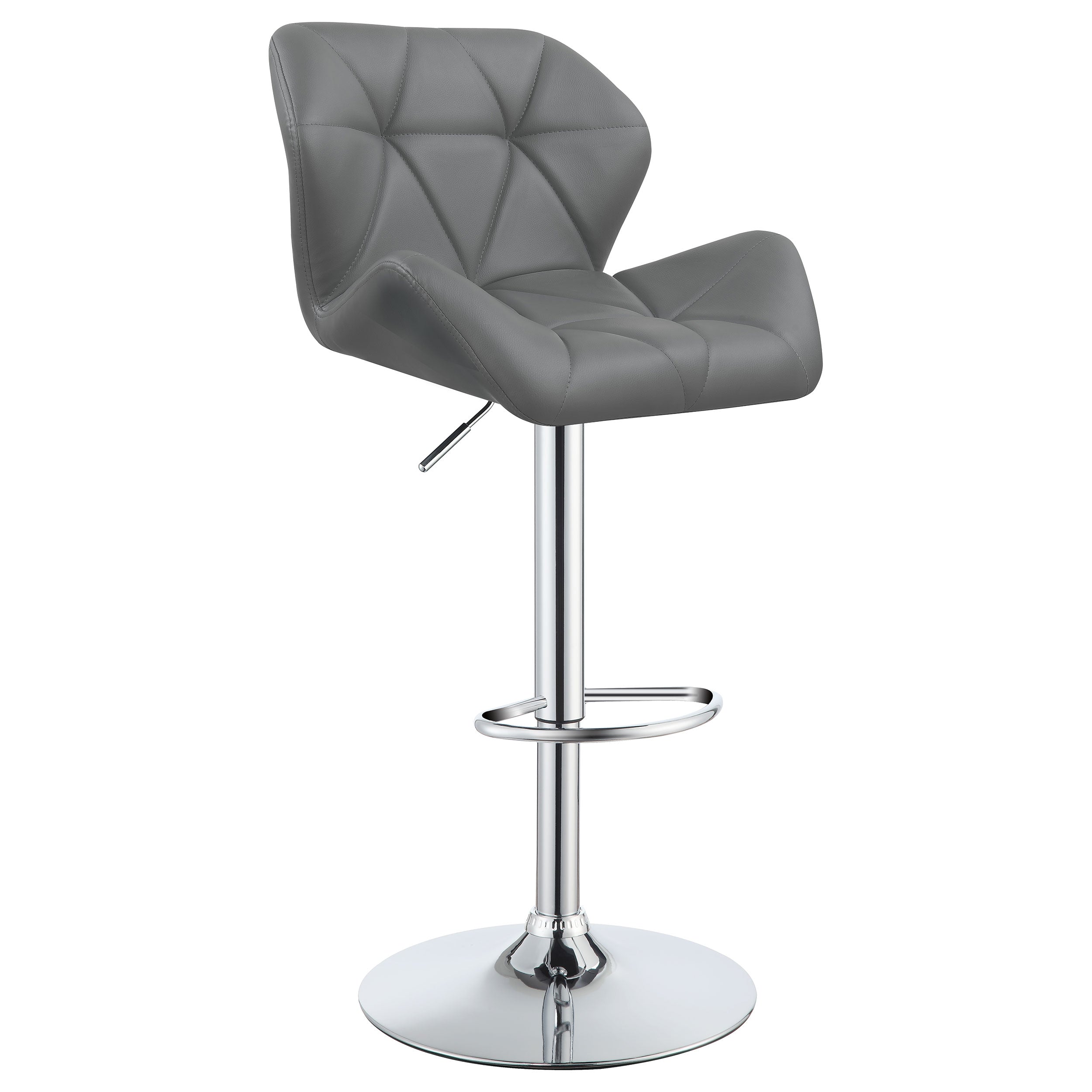 Berrington Adjustable Bar Stools Chrome and Grey (Set of 2)