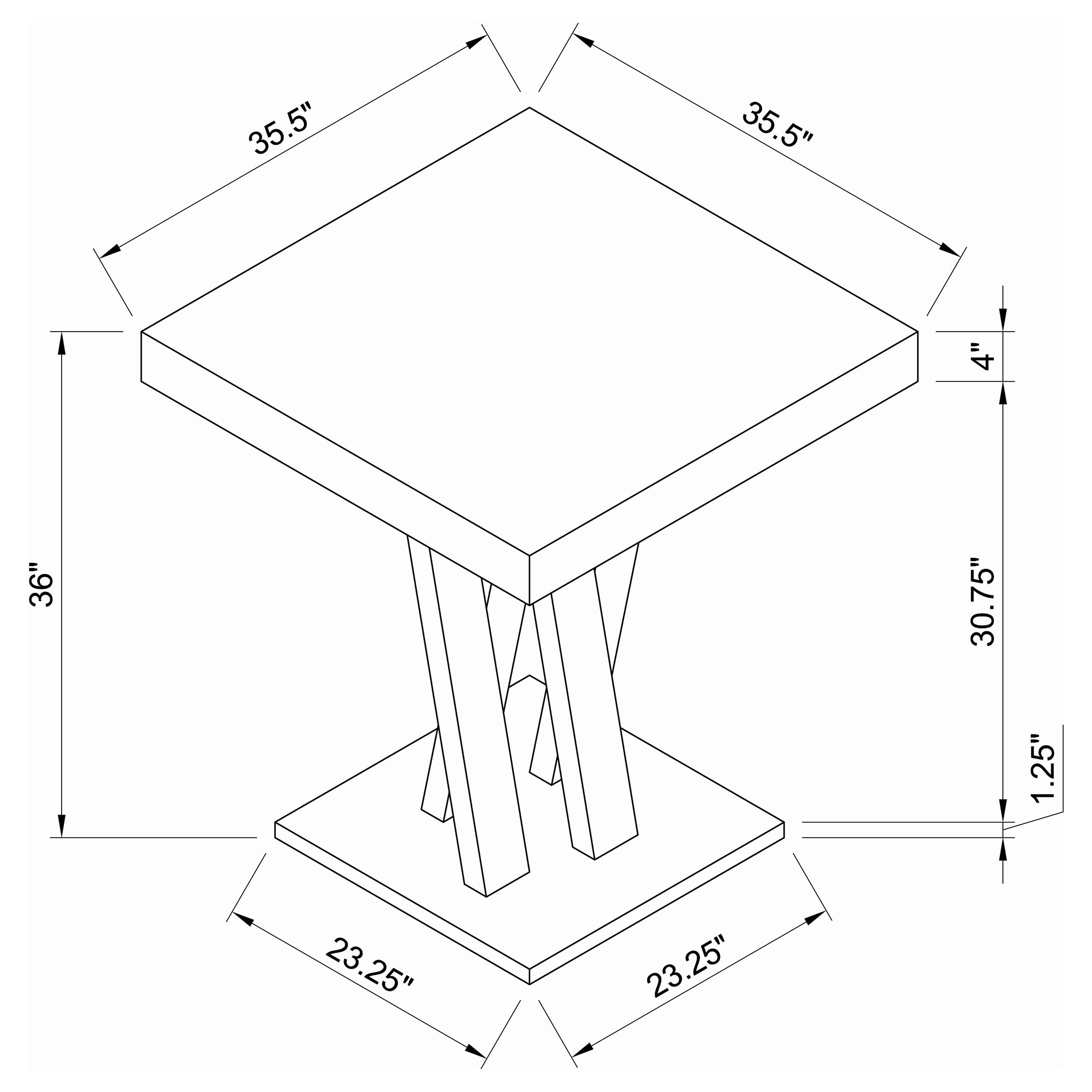 Freda Square Counter Height Table Cappuccino