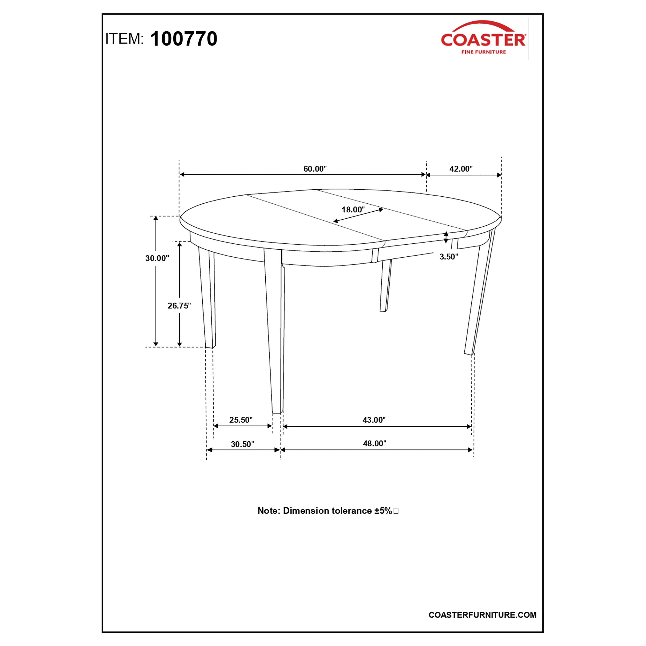 Gabriel Oval Dining Table Cappuccino