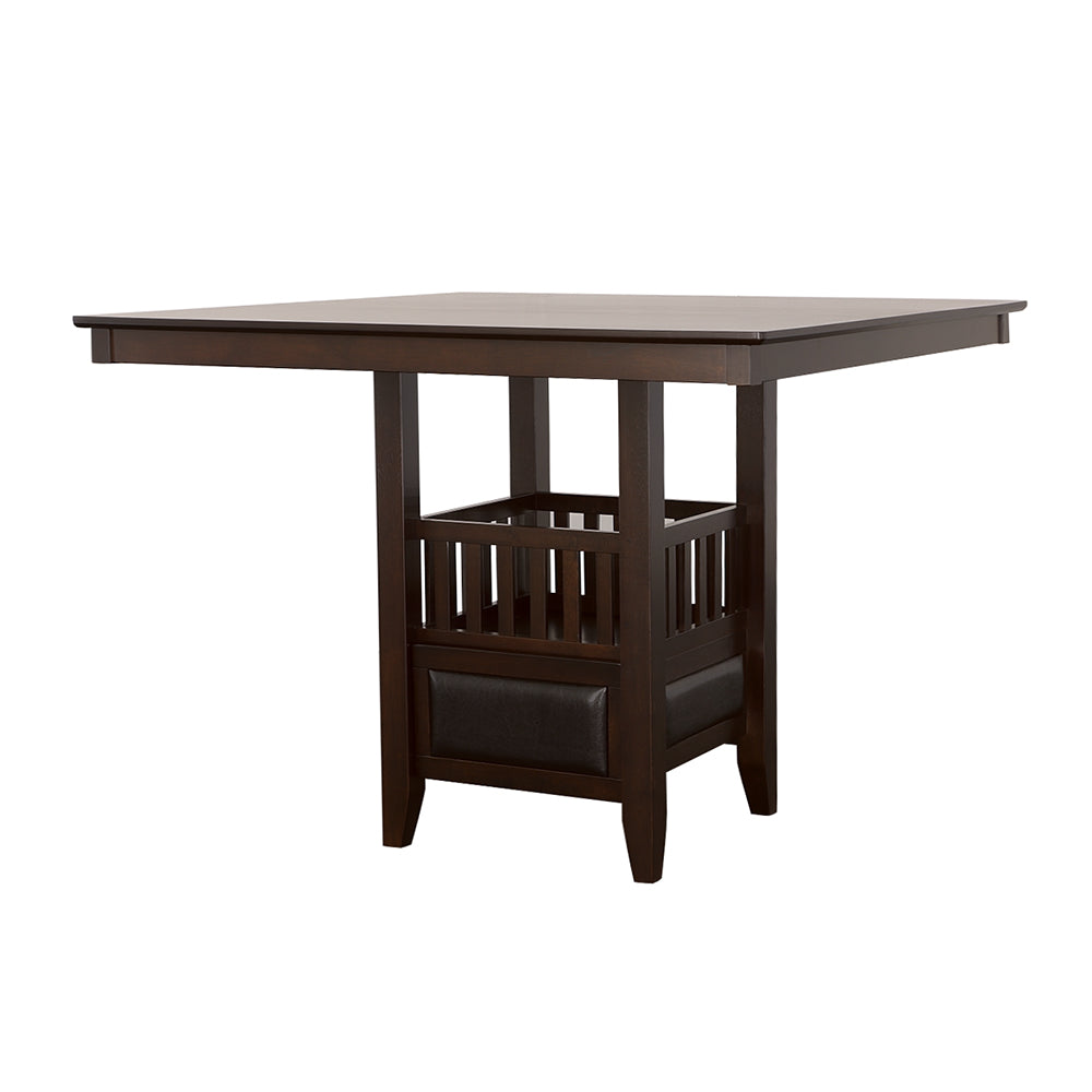 Jaden Square Counter Height Table with Storage Espresso