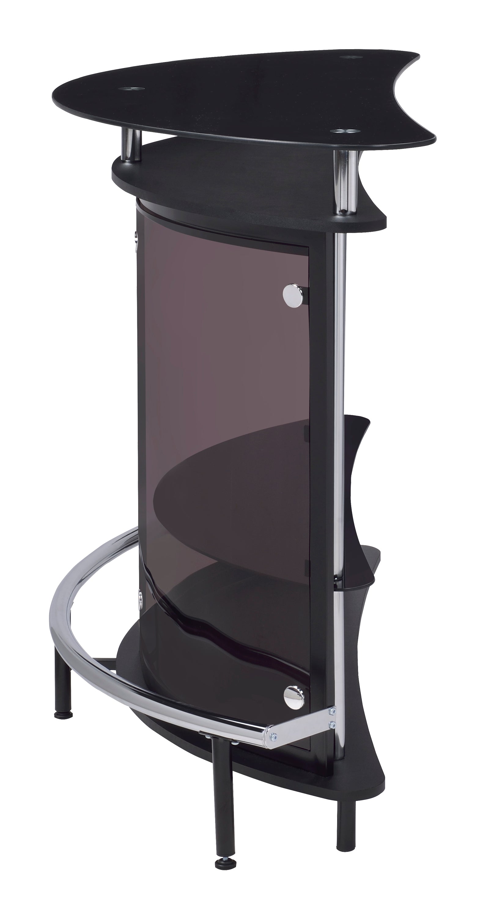 Amarillo 2-tier Bar Unit Black and Chrome