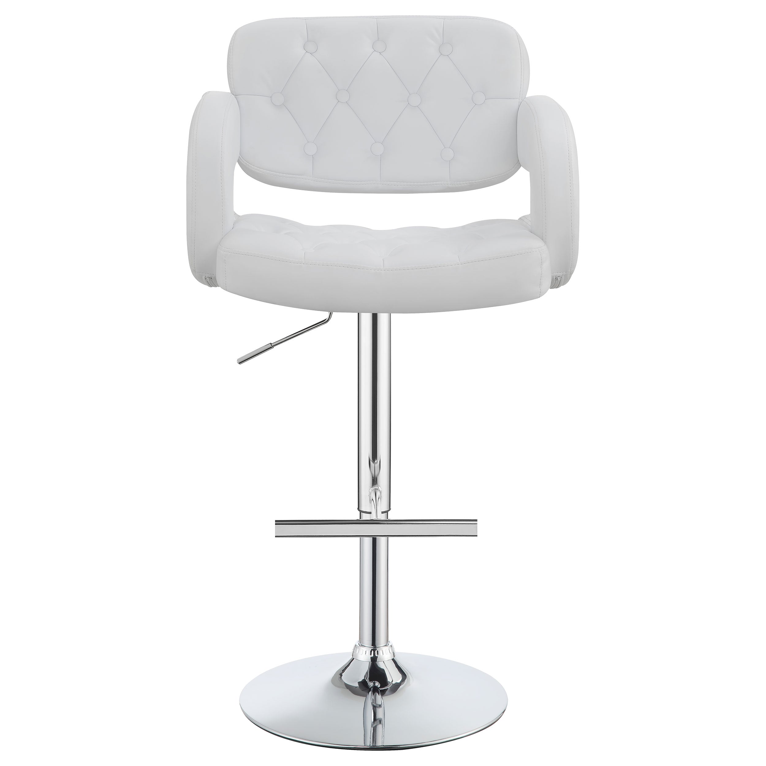 Brandi Adjustable Bar Stool Chrome and White