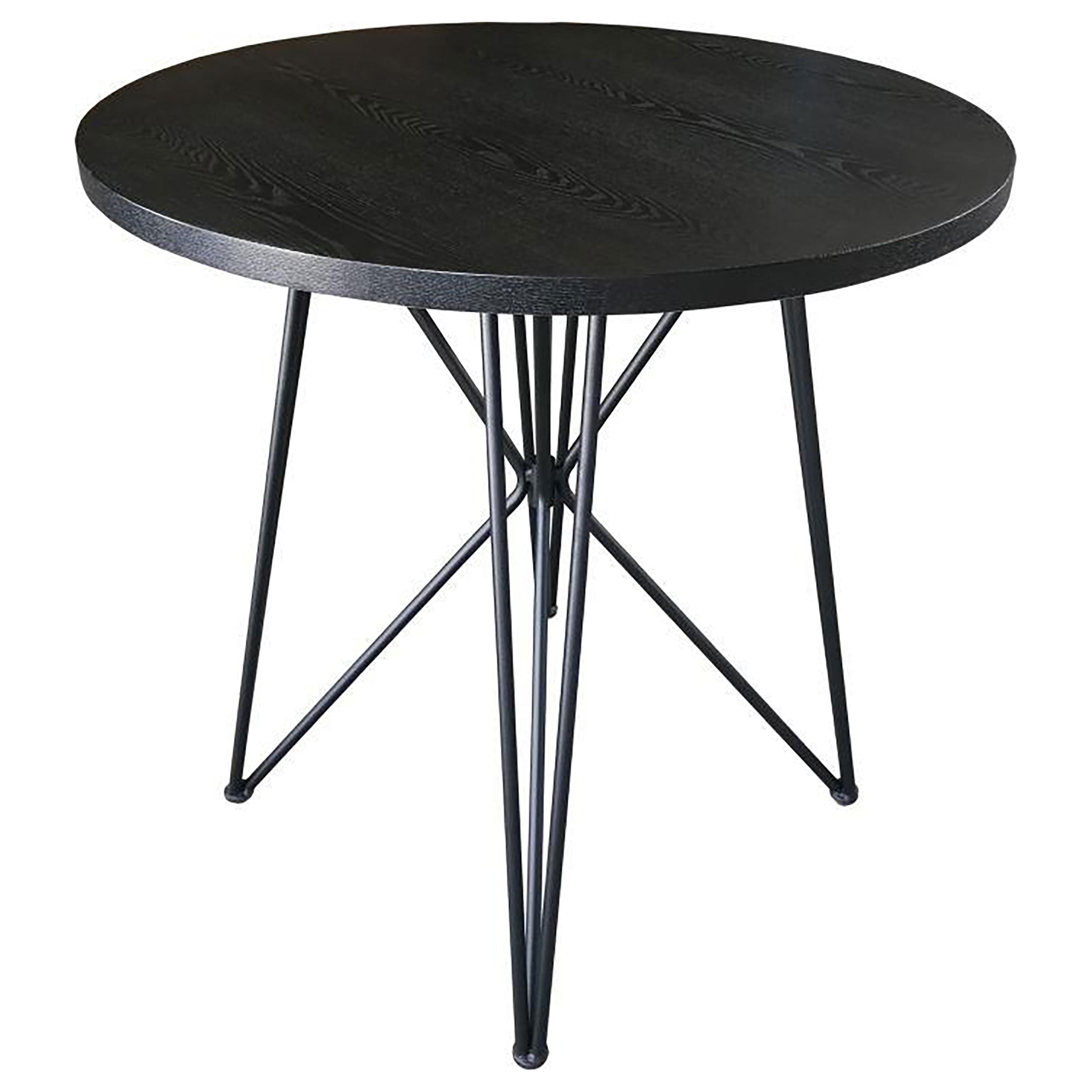 Rennes Round Table Black and Gunmetal Counter Height Table