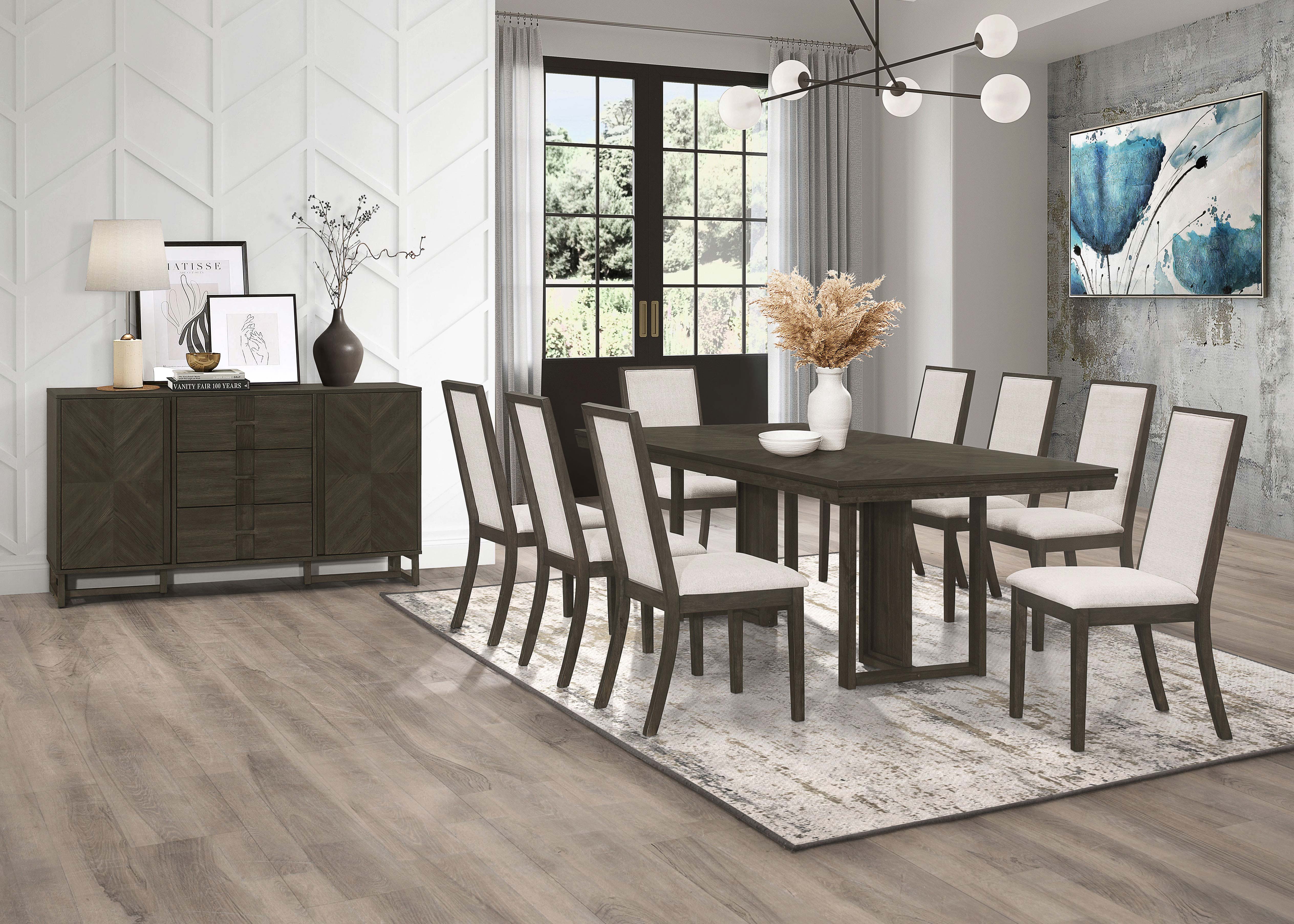 Kelly Rectangular Dining Table Dark Grey