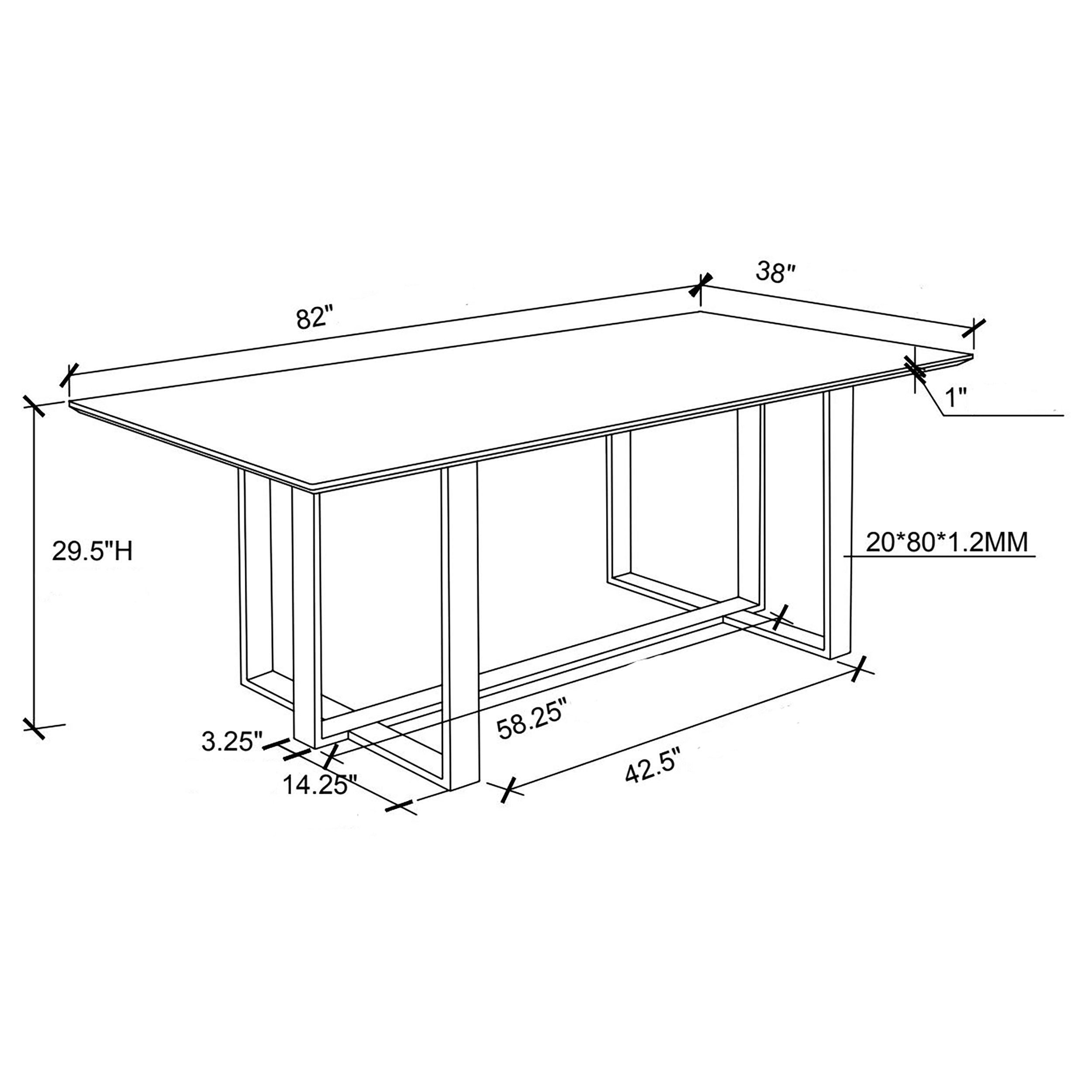 Annika 7-piece Rectangular Dining Set White and Chrome