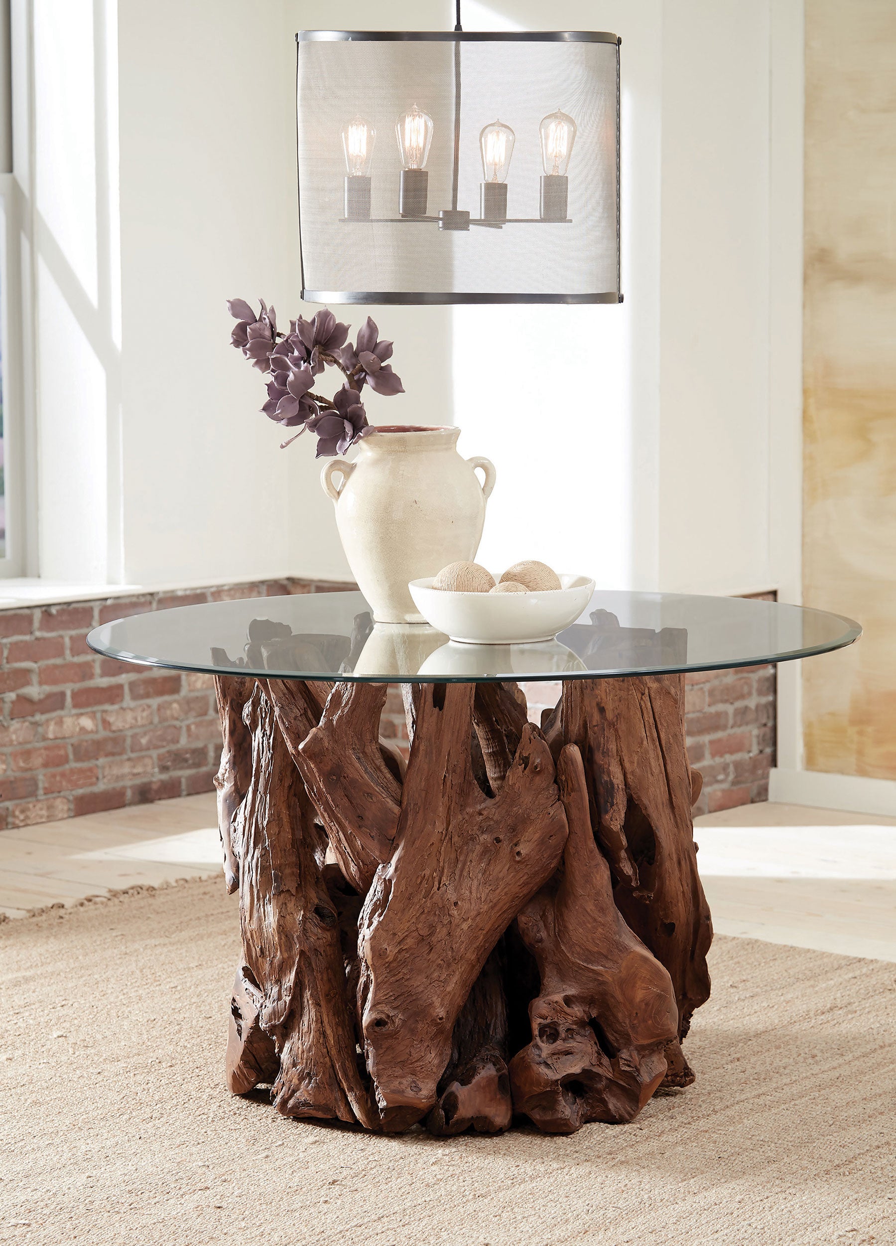 Asbury Dining Table Base Natural Teak