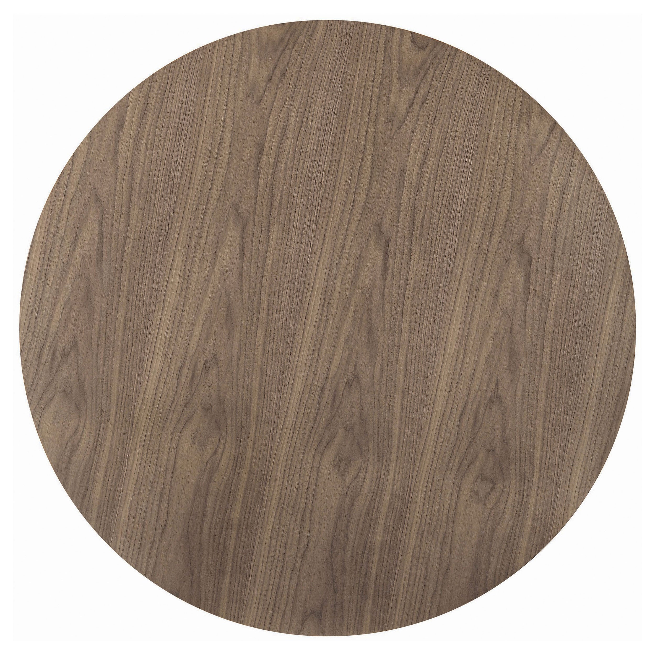 Cora Round Dining Table Walnut and Black