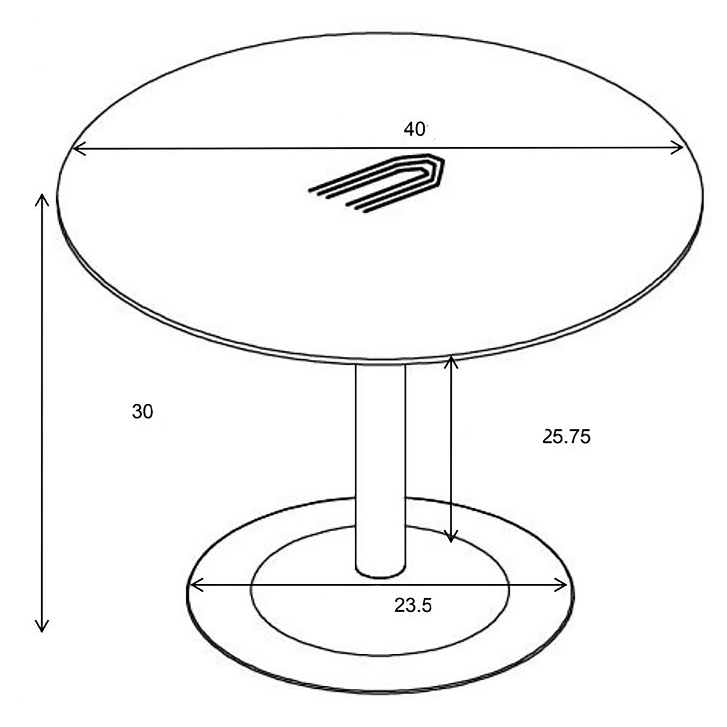 Cora Round Dining Table Walnut and Black