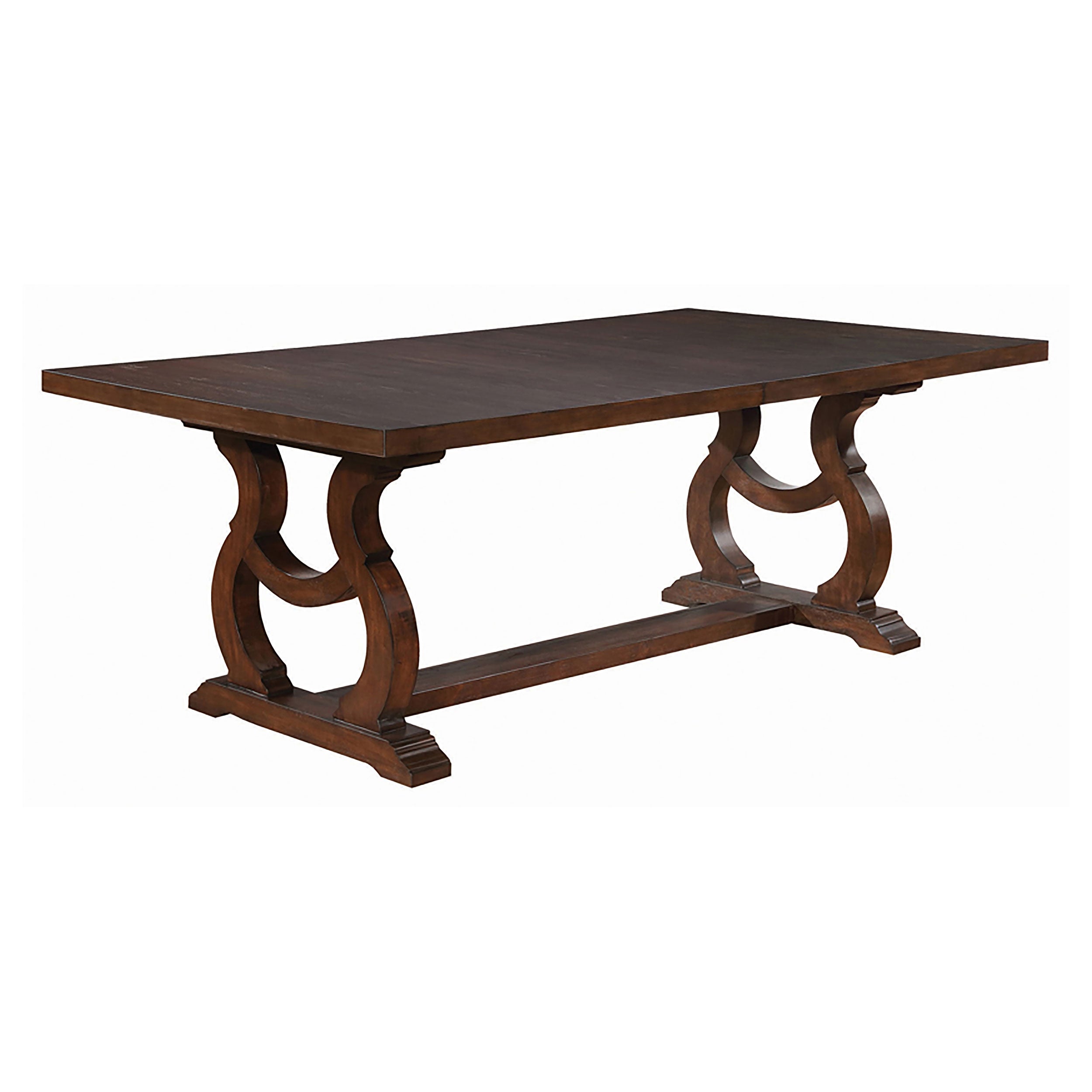 Ascutney Rectangular Trestle Dining Set Dining Table Brown