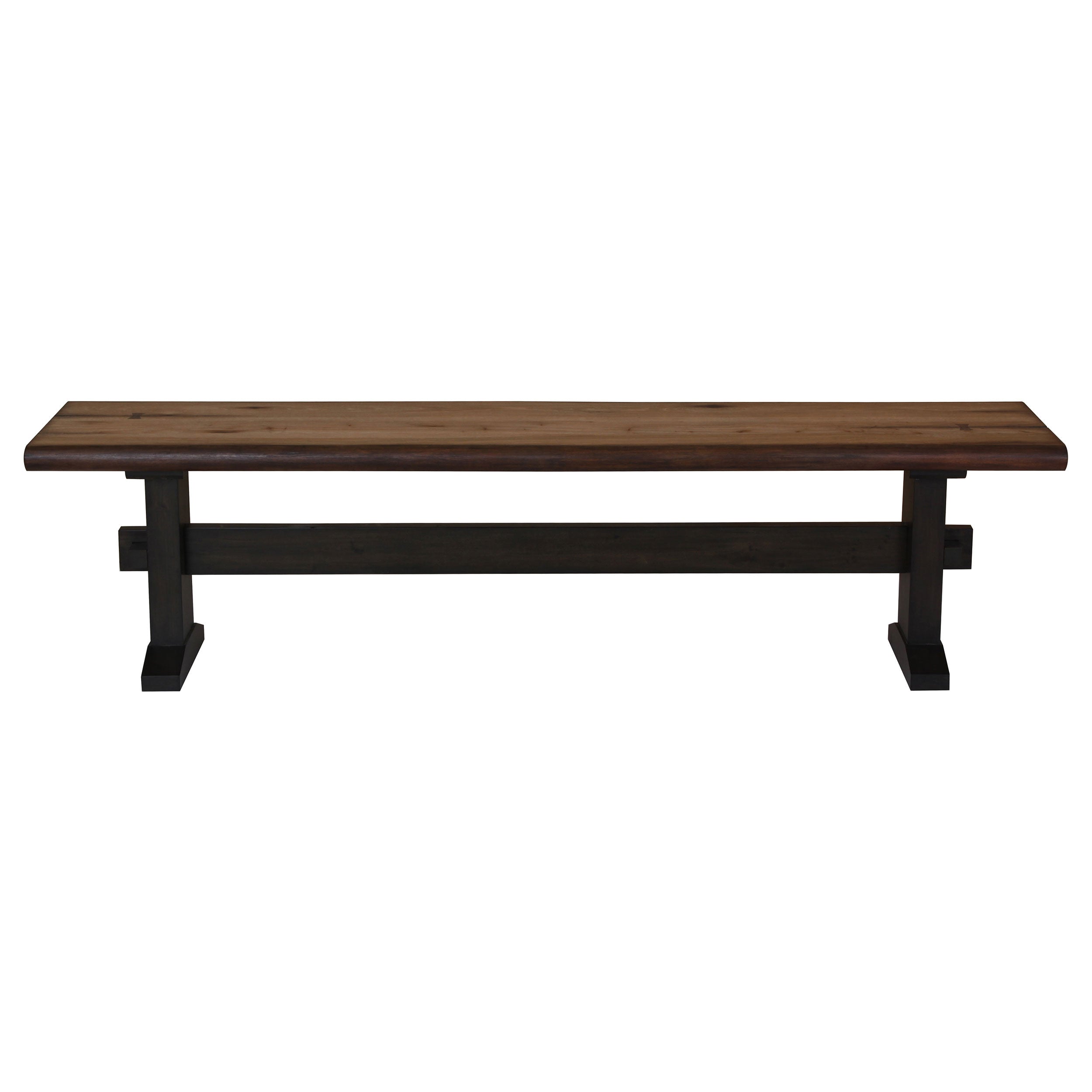 Bexley Rectangular Live Edge Dining Set Natural Honey and Espresso Dining Table Brown