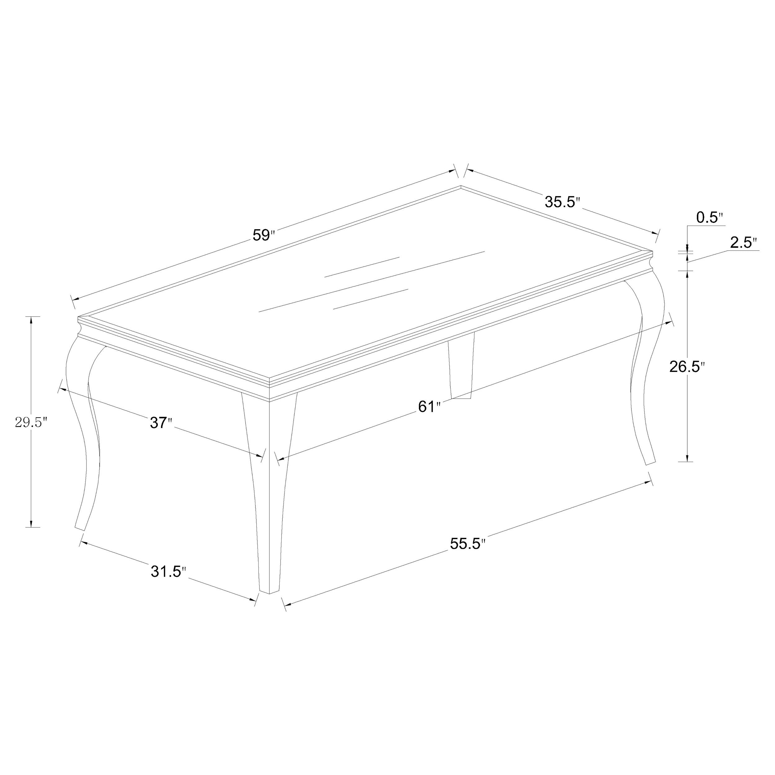 Carone Rectangular Glass Top Dining Table White and Chrome Dining Table Silver