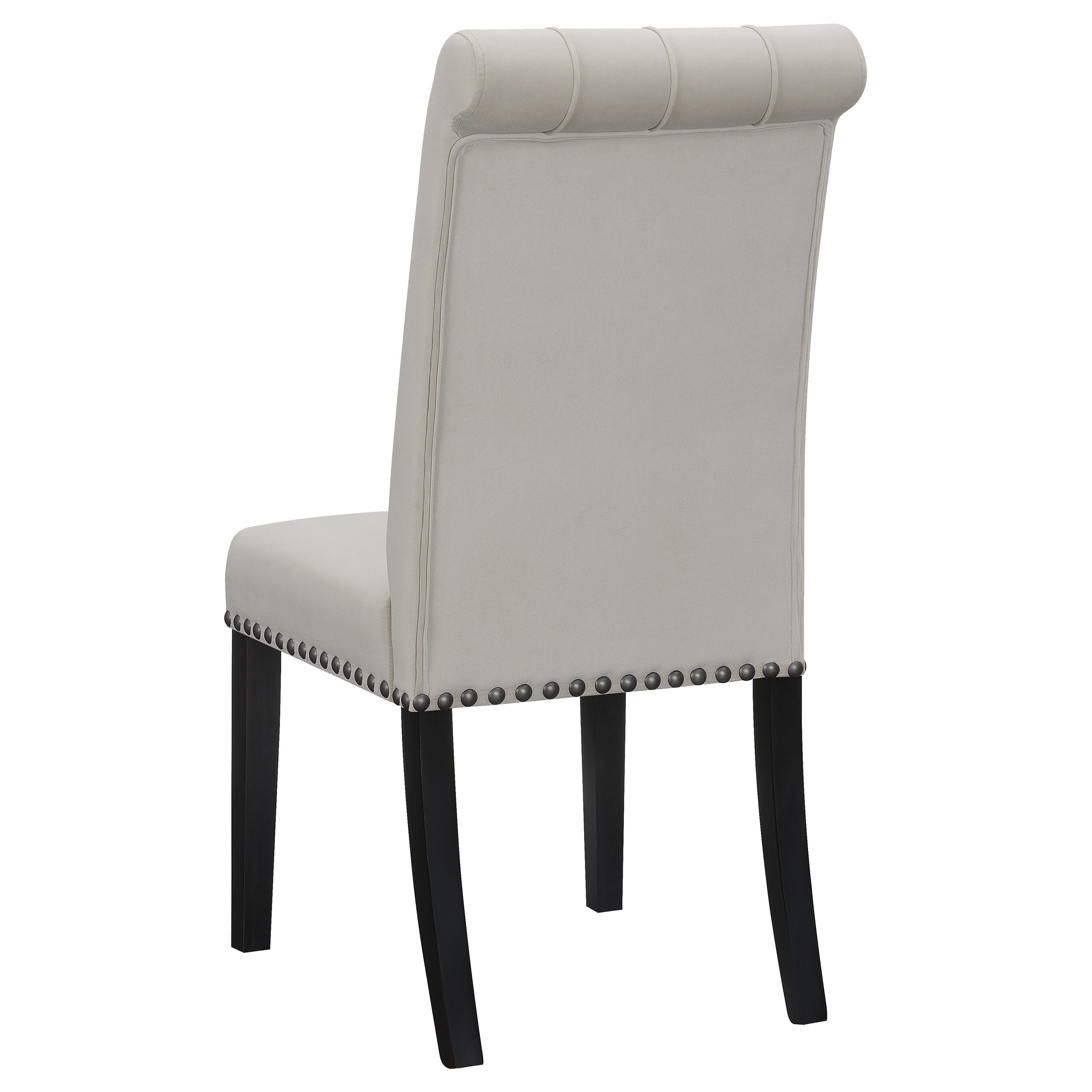 Alana Upholstered Tufted Side Chairs with Nailhead Trim (Set of 2) Side Chair Grey