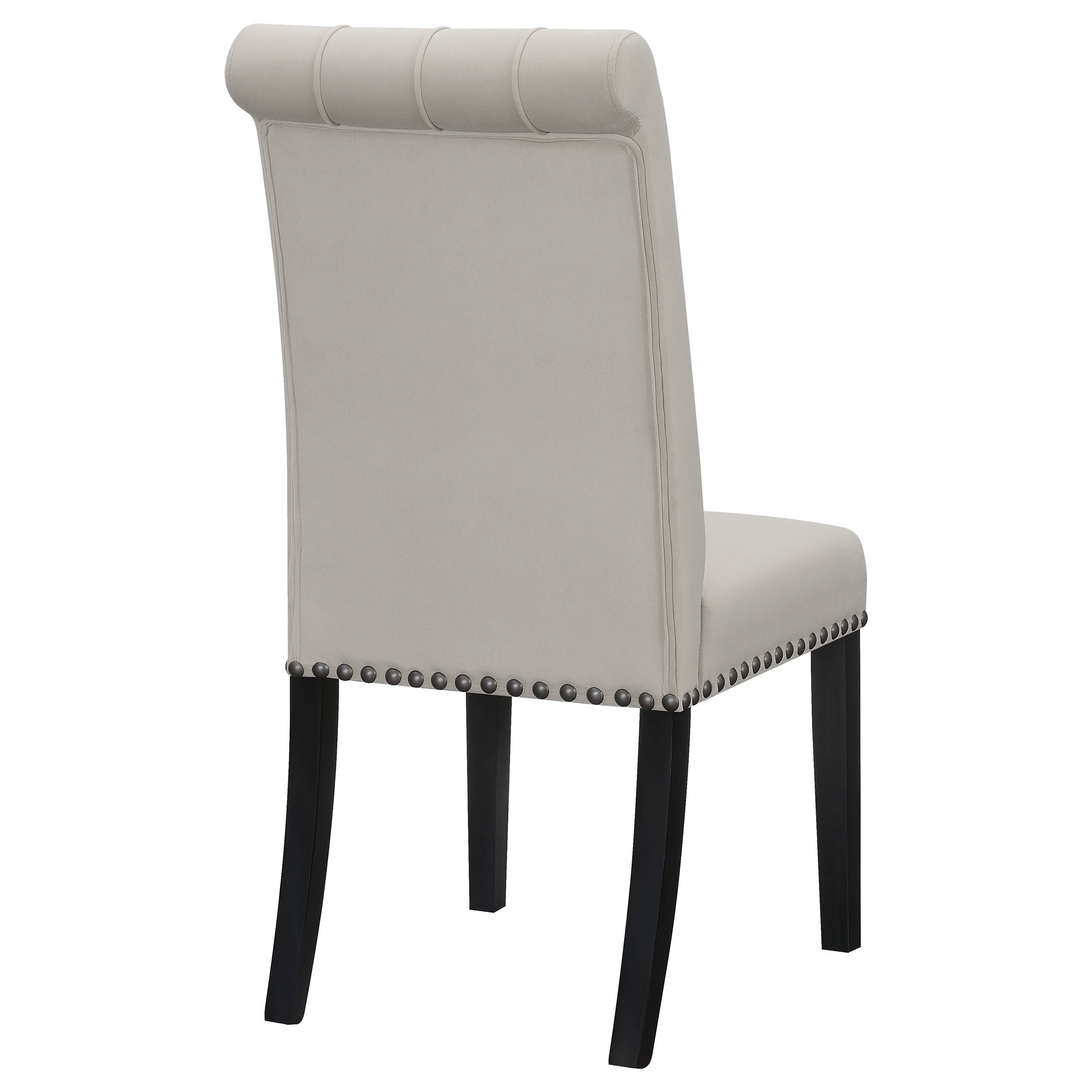 Alana Upholstered Tufted Side Chairs with Nailhead Trim (Set of 2) Side Chair Grey