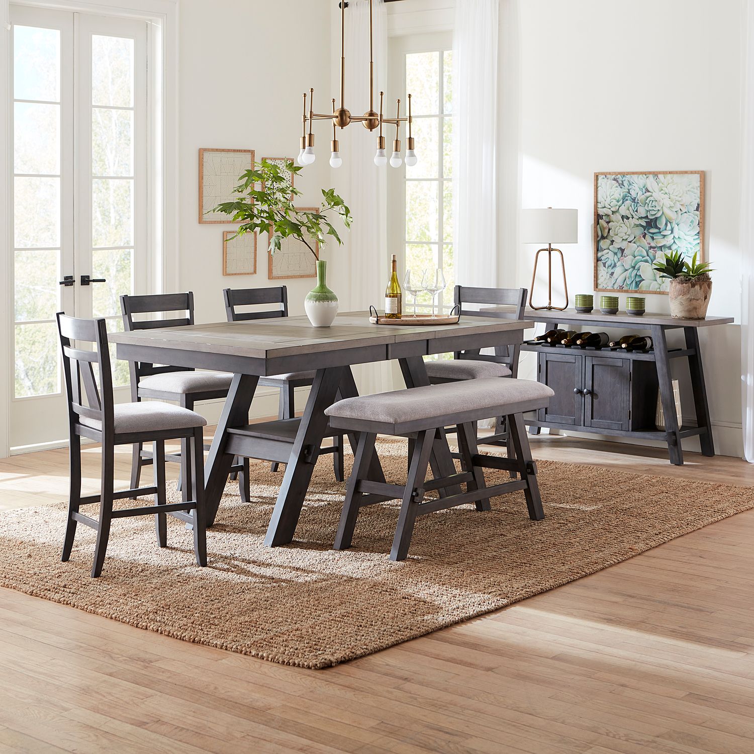 Ankrom 6 Piece Gathering Dining Table Set