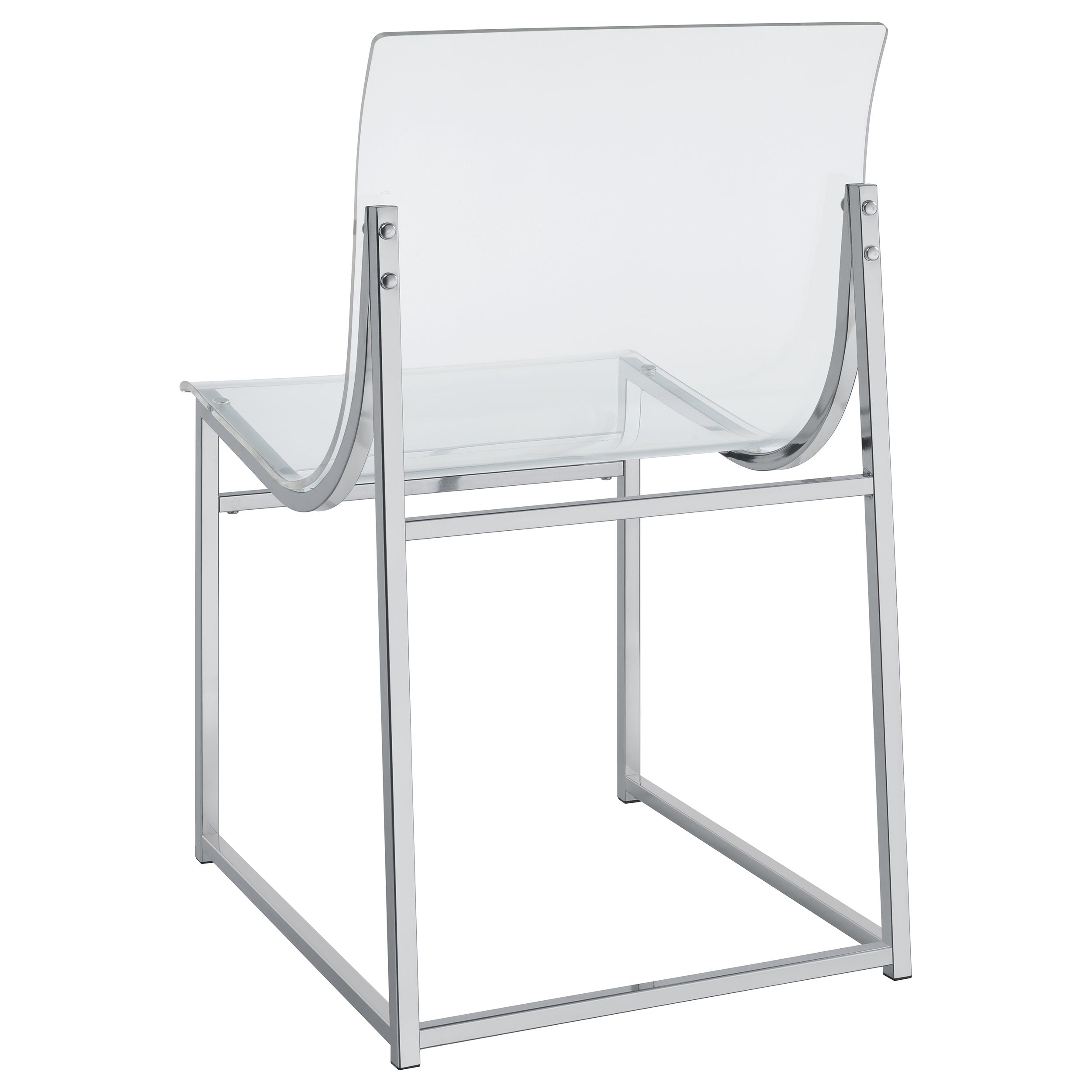 Acrylic Dining Side Chair Clear and Chrome