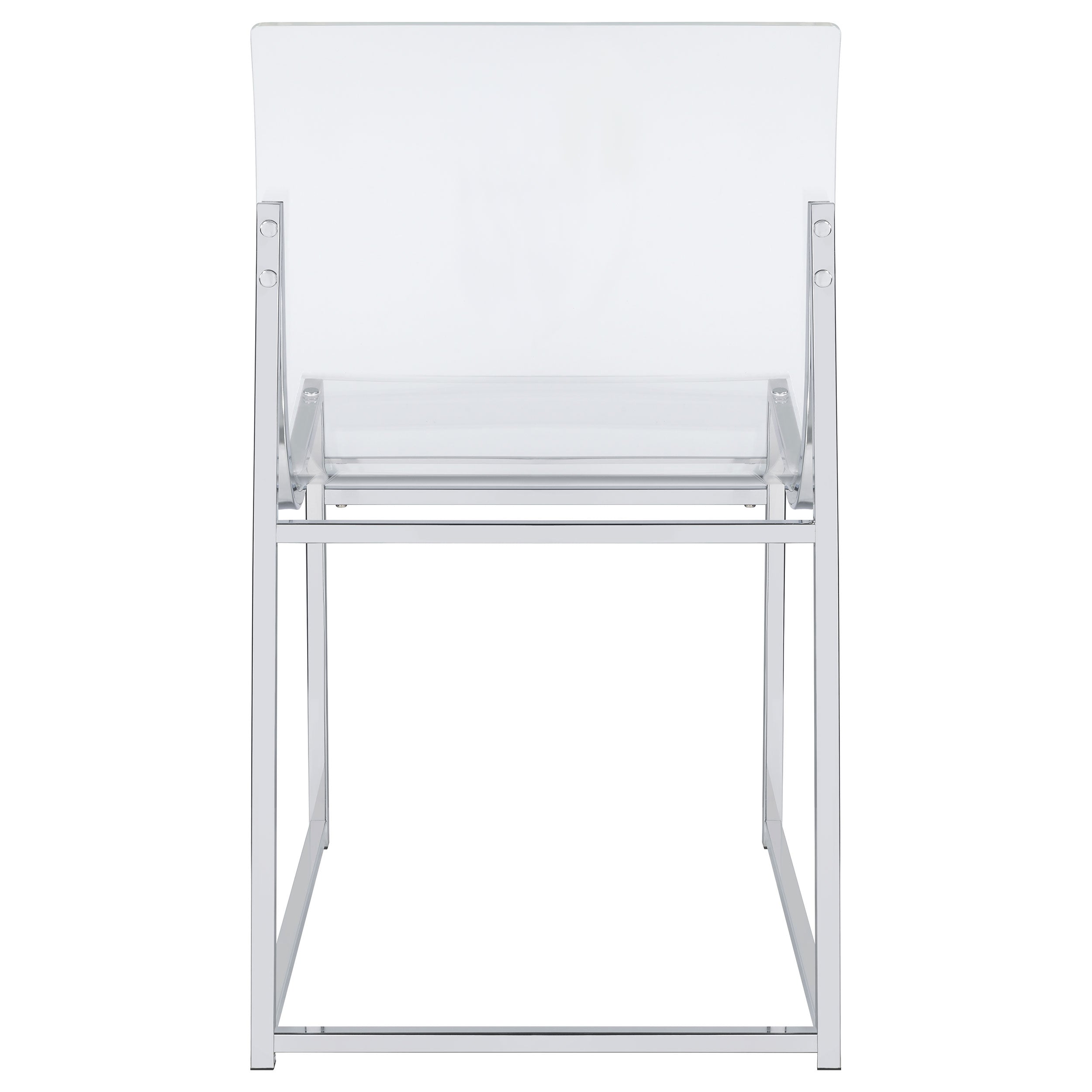 Acrylic Dining Side Chair Clear and Chrome