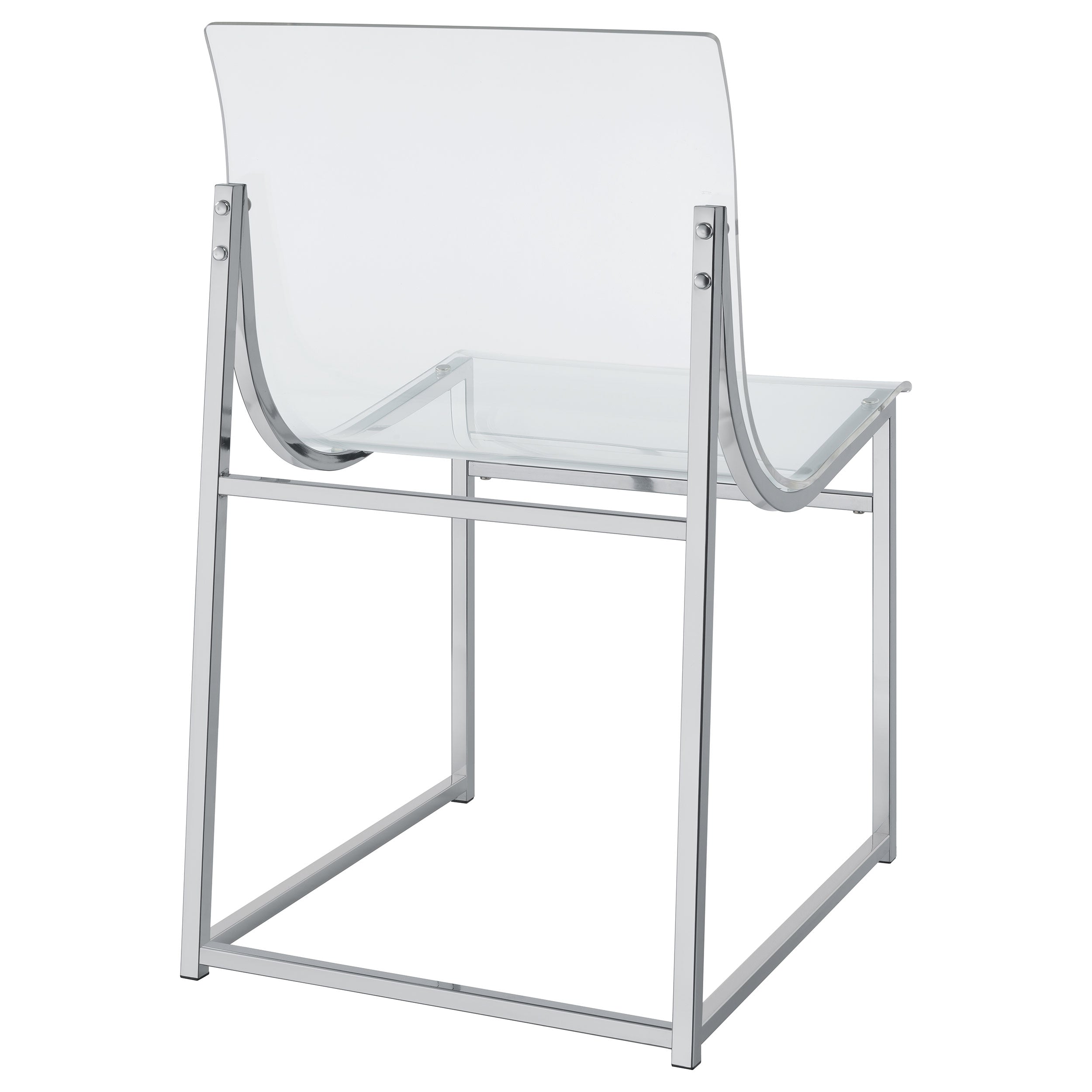 Acrylic Dining Side Chair Clear and Chrome