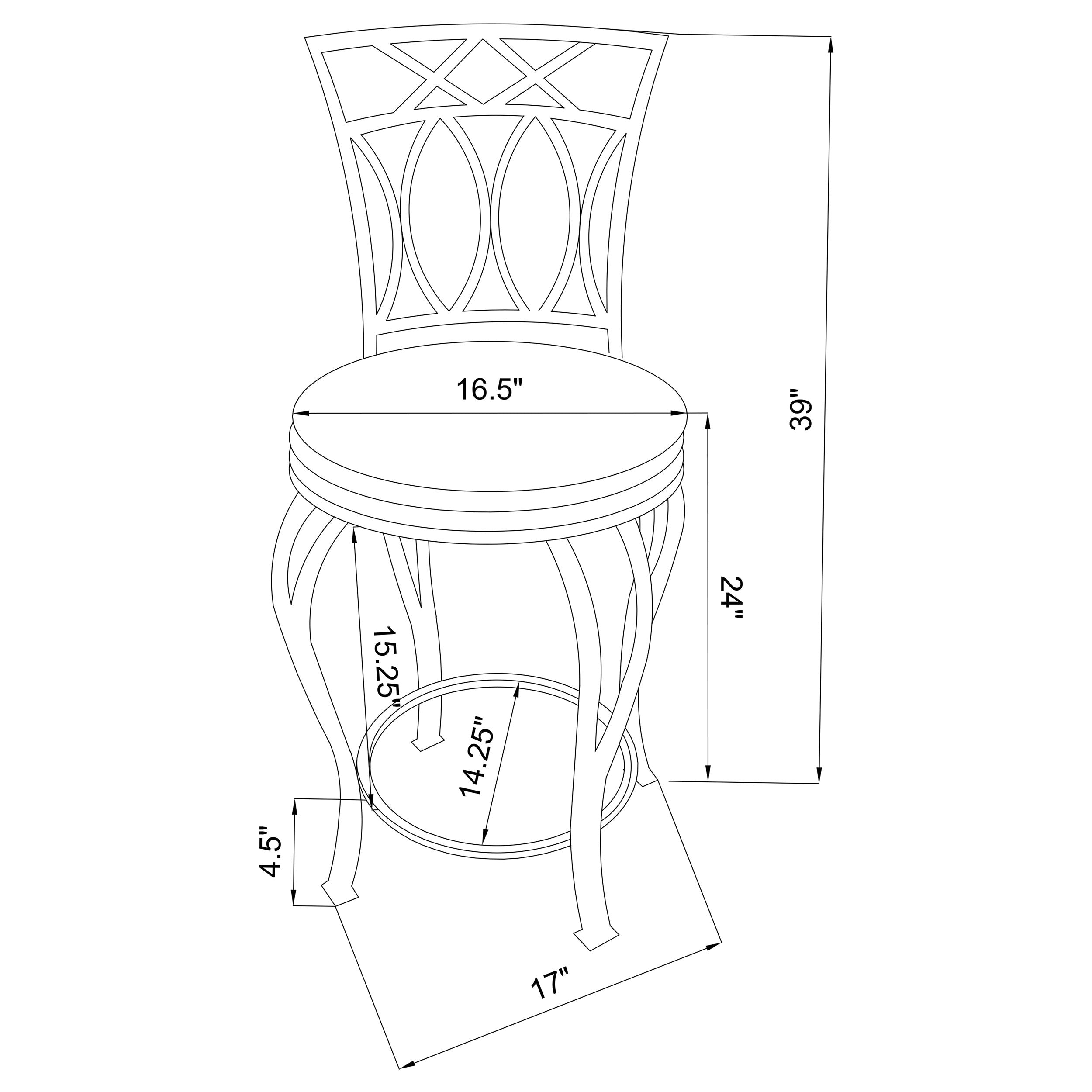 Adamsville Upholstered Swivel Counter Height Stool Black